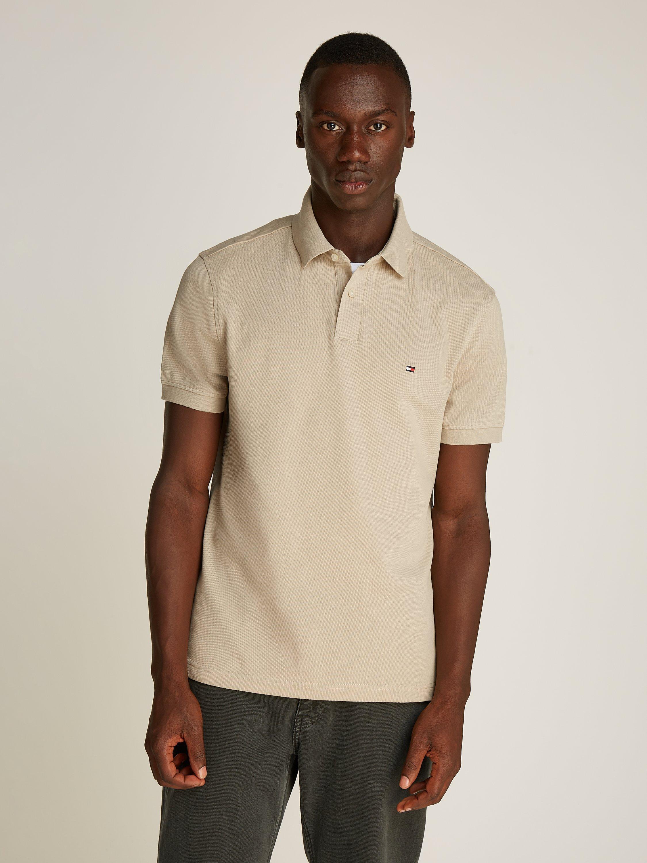 Tommy Hilfiger 1985 Cotton Blend Regular Fit Polo Shirt Sandalwood