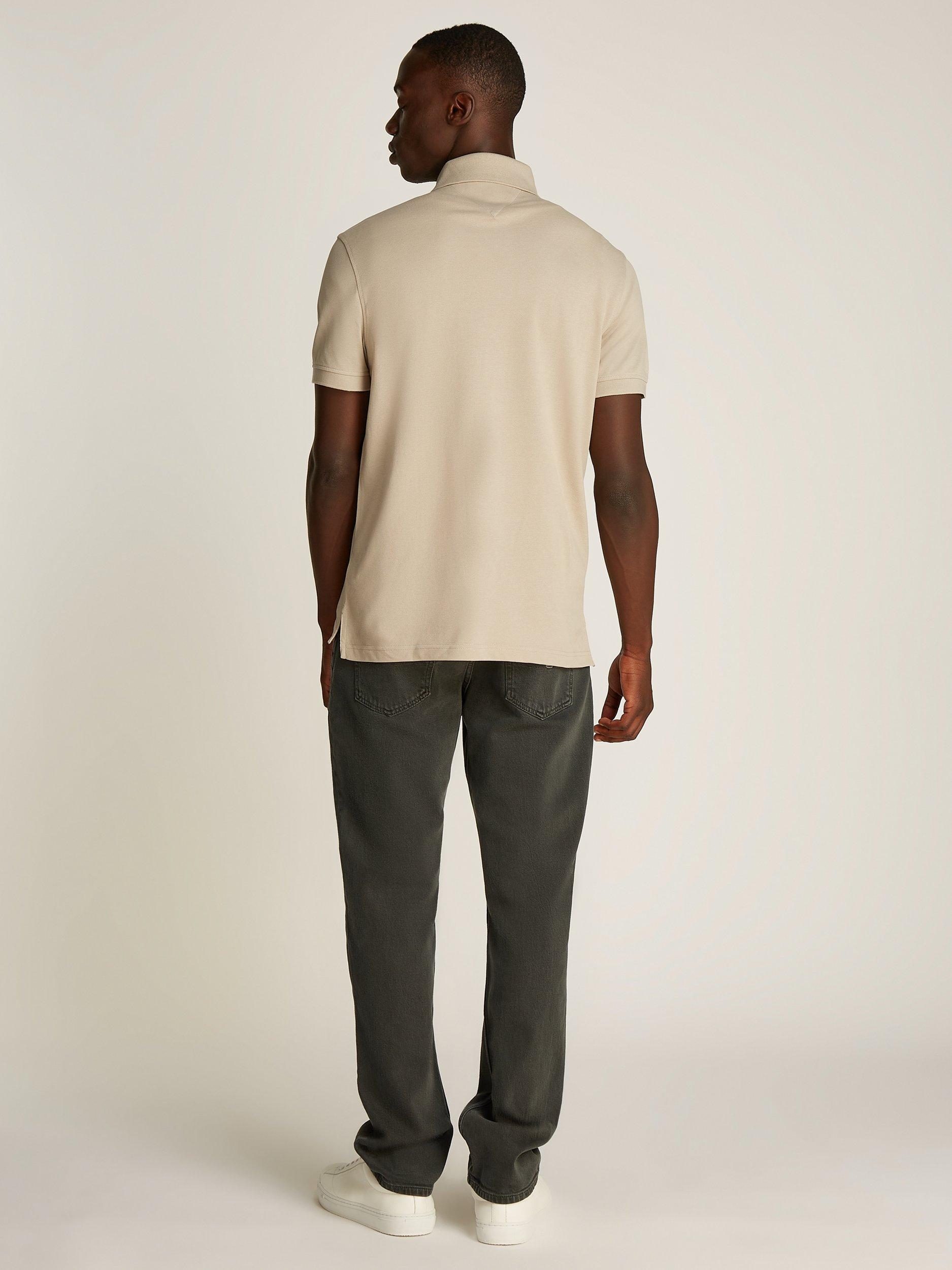Product image 2 of 6, which shows Tommy Hilfiger 1985 Cotton Blend Regular Fit Polo Shirt, Sandalwood, L