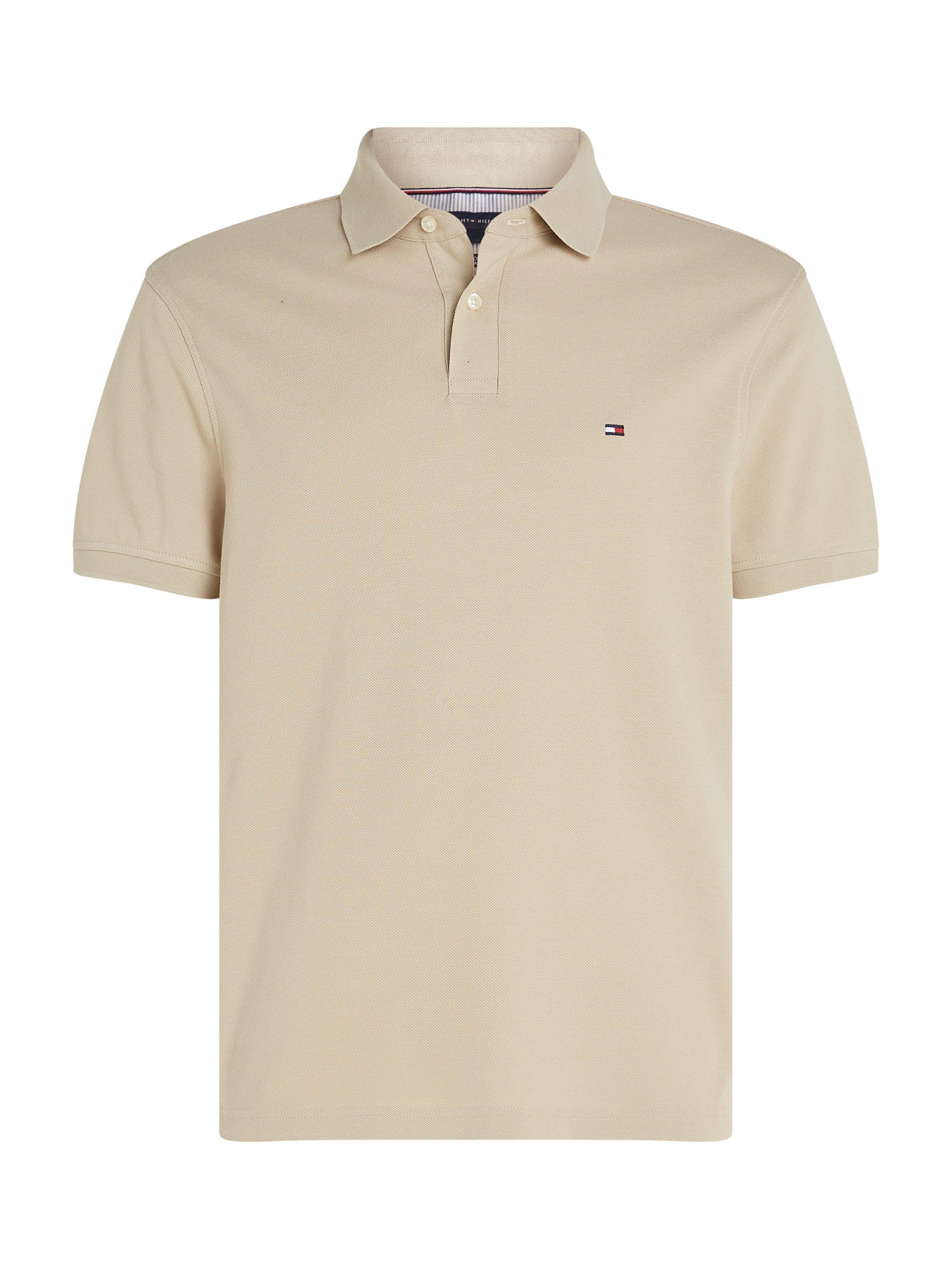 Product image 4 of 6, which shows Tommy Hilfiger 1985 Cotton Blend Regular Fit Polo Shirt, Sandalwood, L