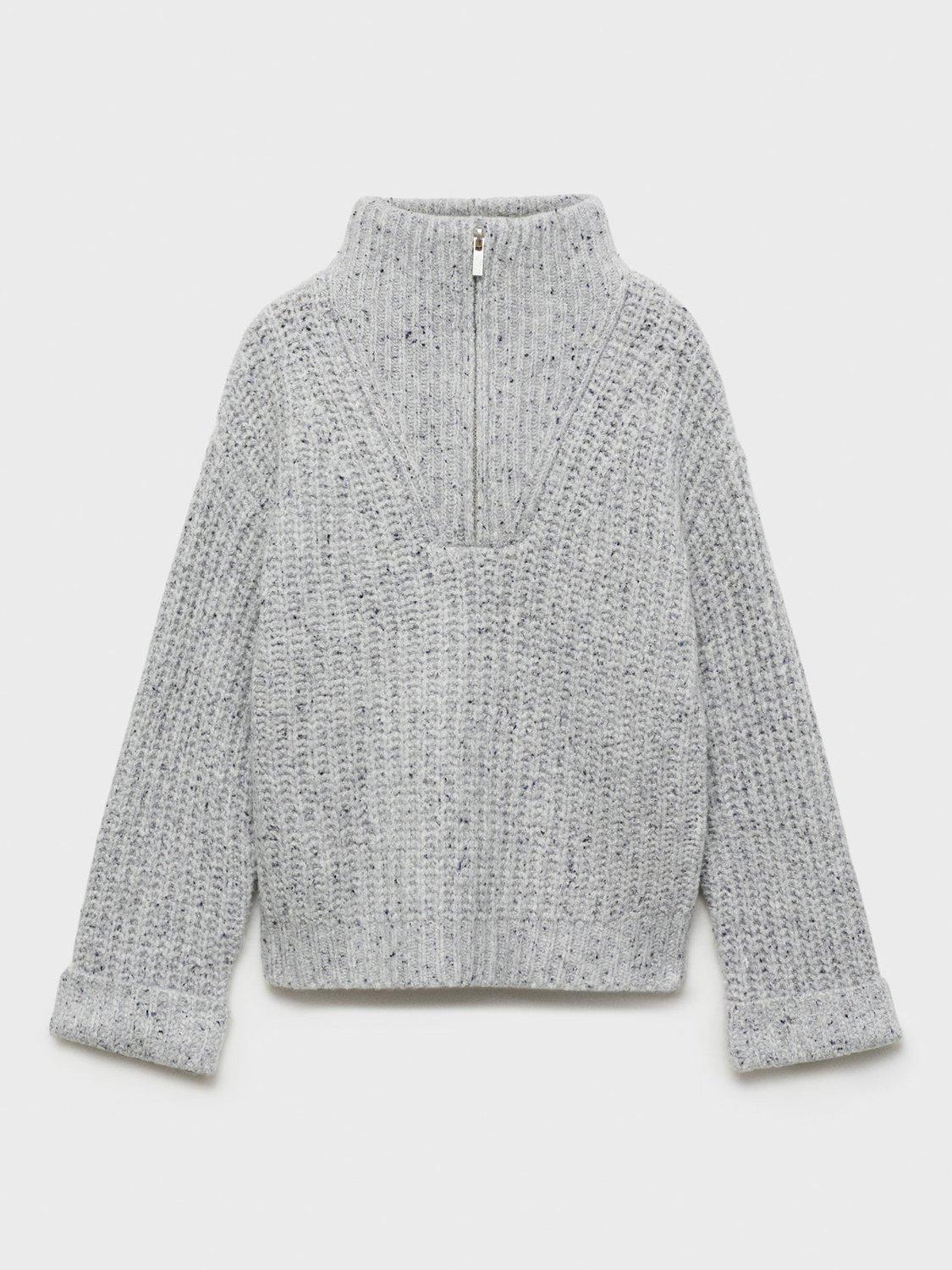 Product image 2 of 5, which shows Mango Kids' Skadi Jumper, Medium Grey, 7-8 years