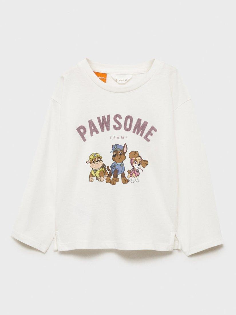 Mango Kids' Pawsome Tee, White