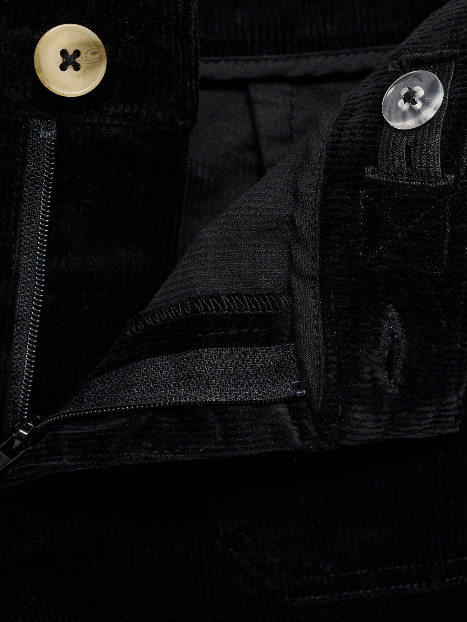 Product image 6 of 6, which shows Mango Kids' Pamela Straight Leg Cords, Black, 9 years