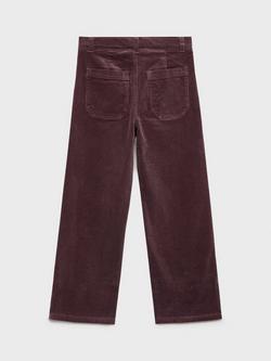 Mango Kids' Pamela Straight Leg Cords - view 2, Dark Red