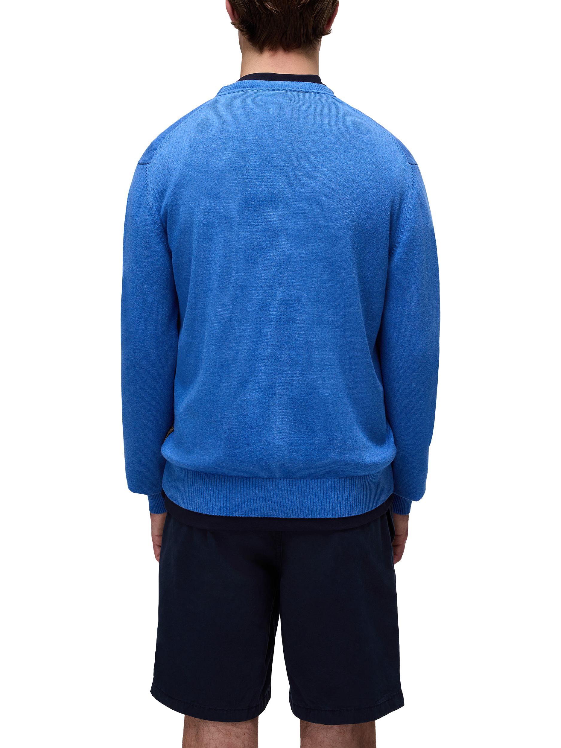 Product image 4 of 5, which shows Napapijri Ambra Cotton Knitted Jumper, Ultra Marine, S