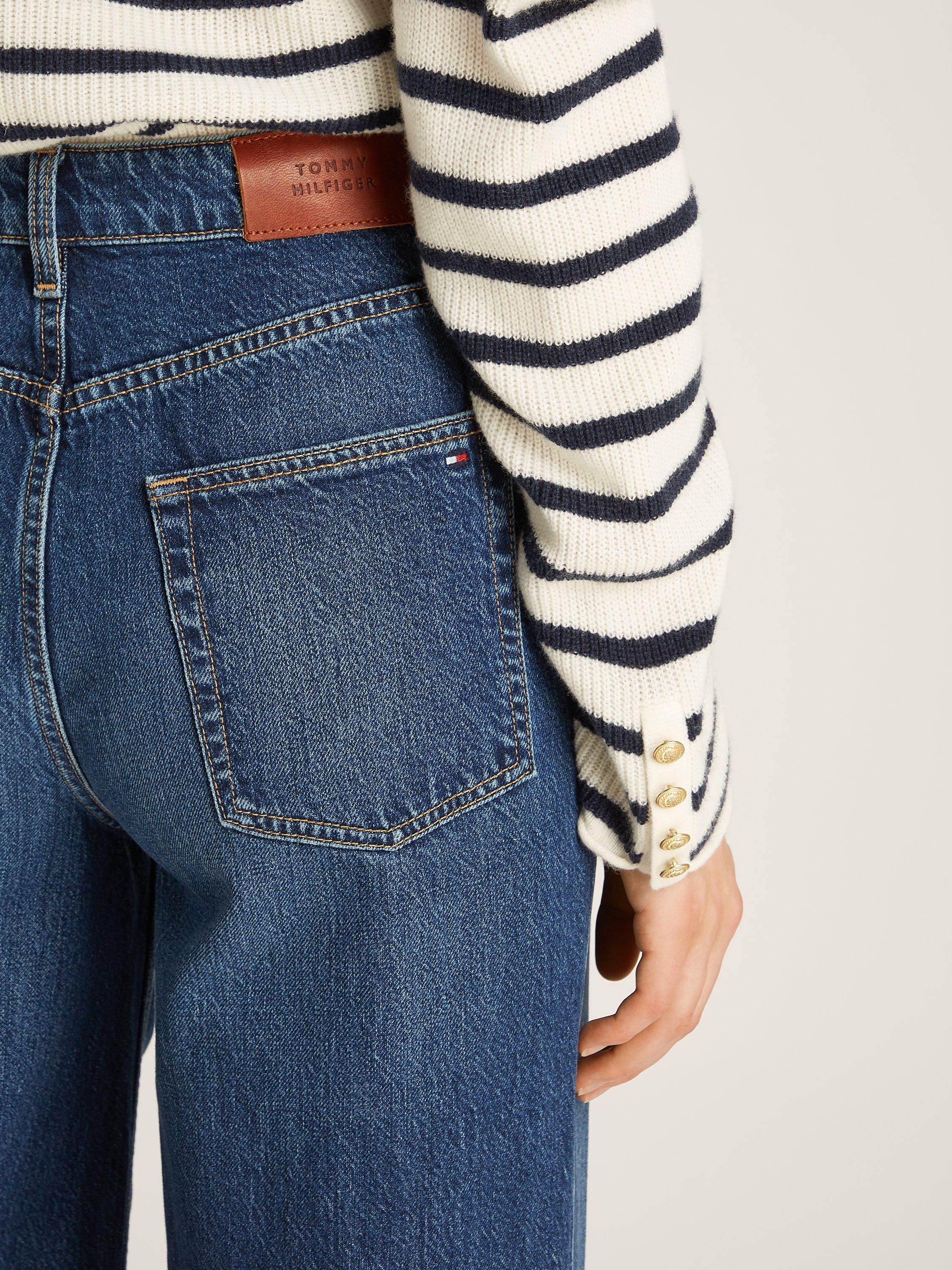 Product image 3 of 6, which shows Tommy Hilfiger High Rise Wide Leg Jeans, Lou, 25S
