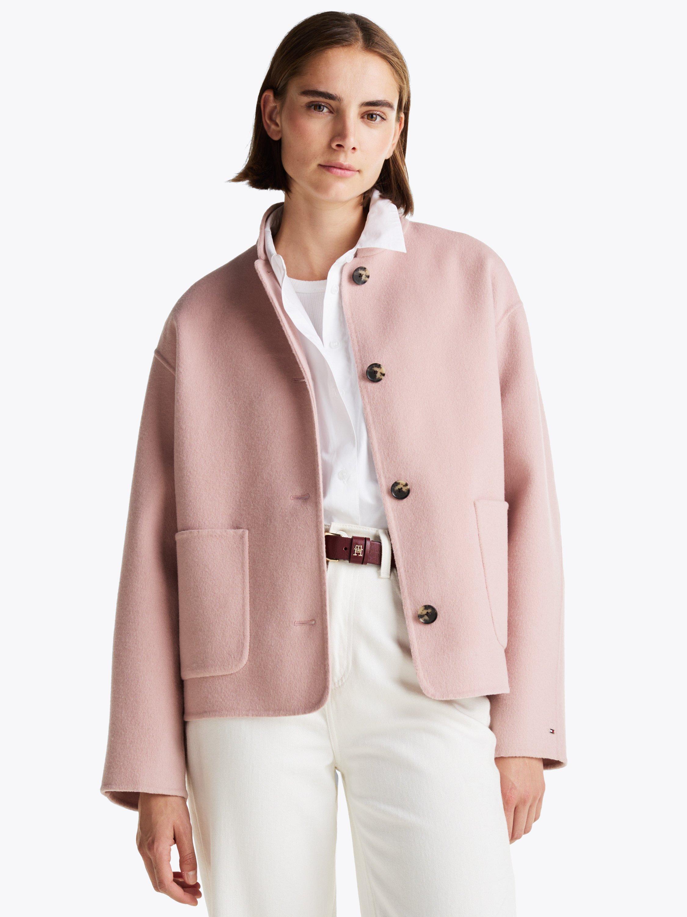 Tommy Hilfiger Wool Rich Bomber Jacket Foggy Pink