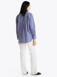 Tommy Hilfiger Essential Stripe Pure Organic Cotton Poplin Shirt, Marine/White