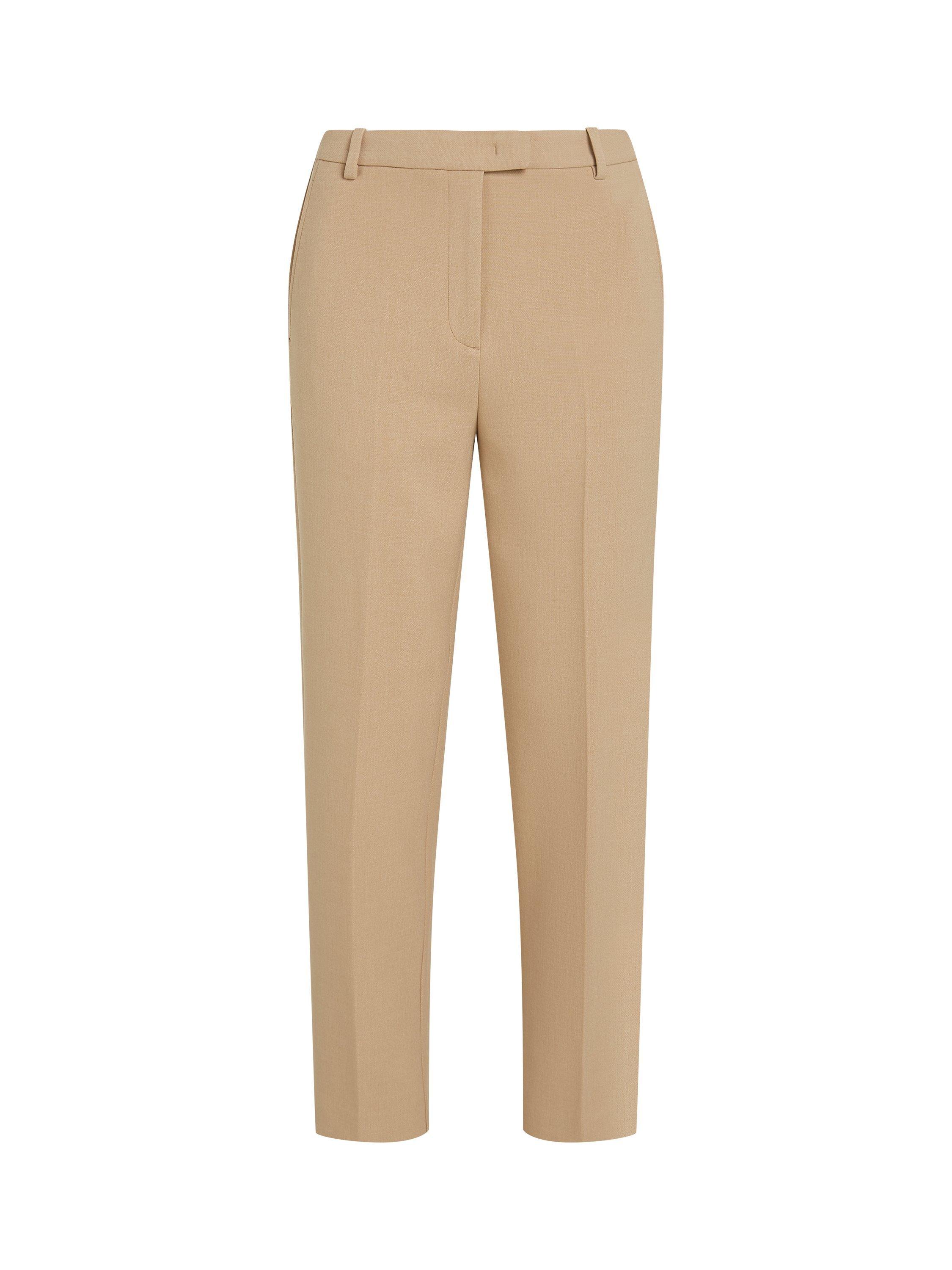 Product image 4 of 6, which shows Tommy Hilfiger Slim Straight Trousers, Beige Heather, 6