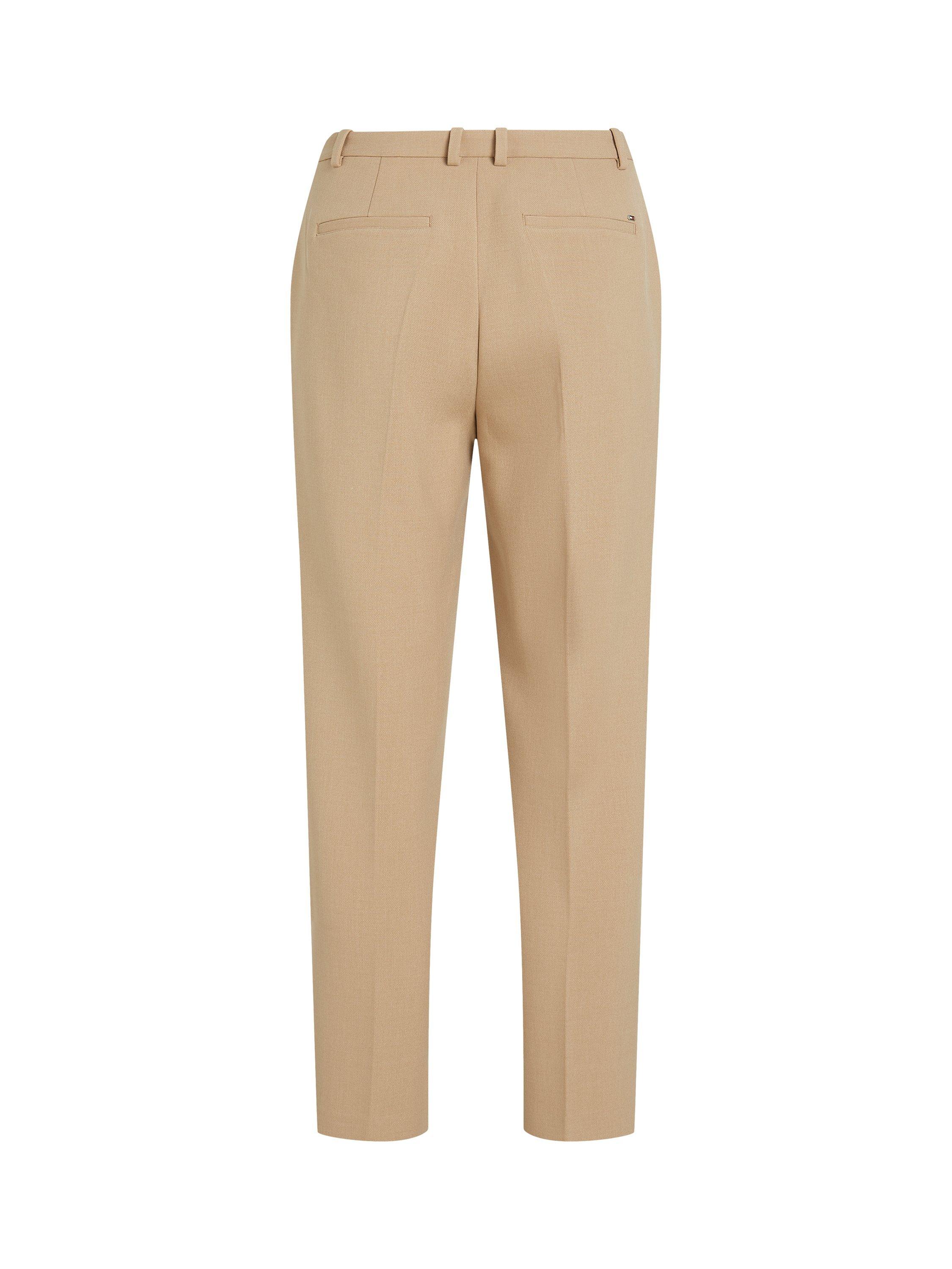 Product image 5 of 6, which shows Tommy Hilfiger Slim Straight Trousers, Beige Heather, 6
