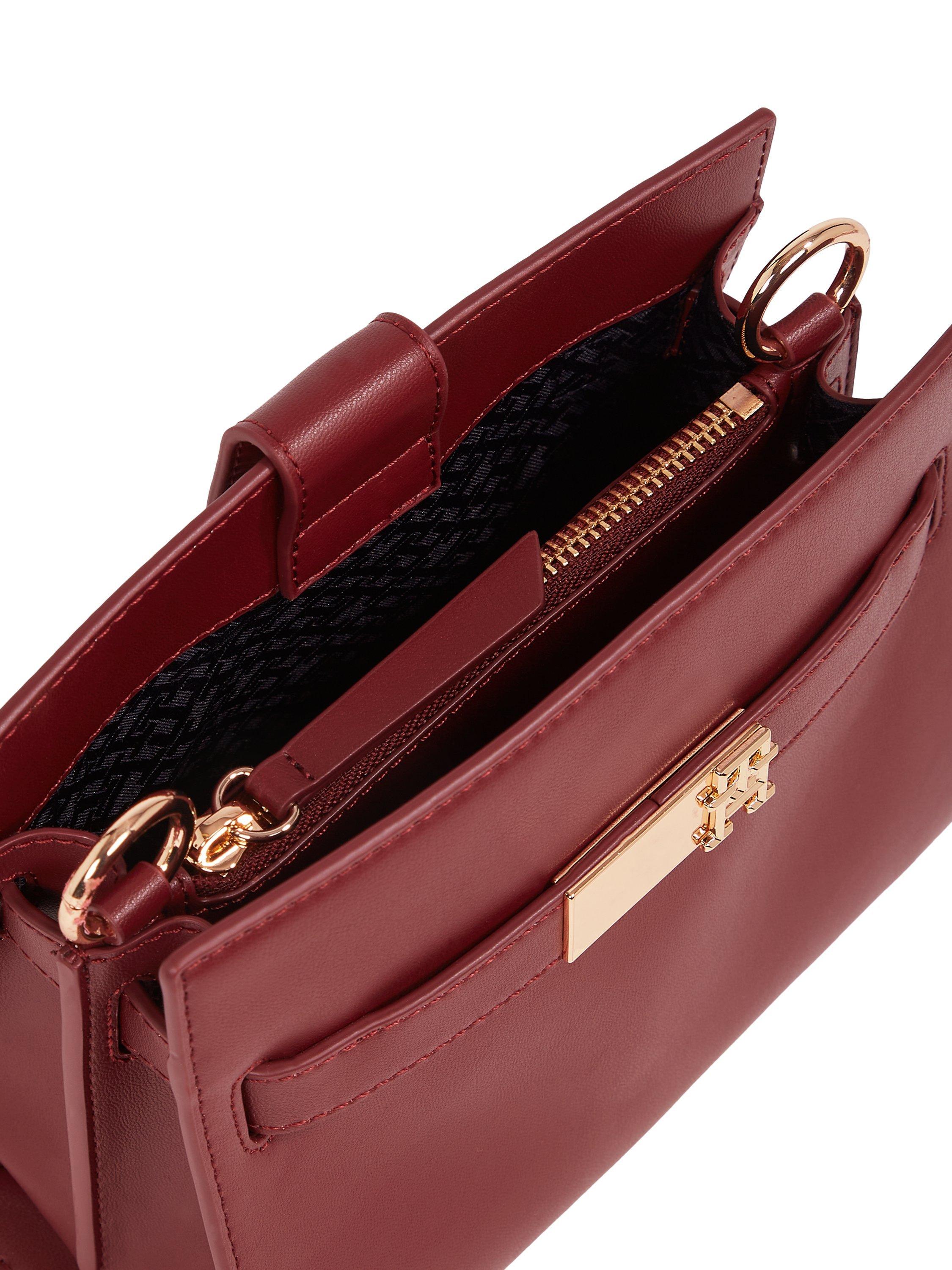 Product image 4 of 5, which shows Tommy Hilfiger Mini Satchel Bag, Raspberry Truffle