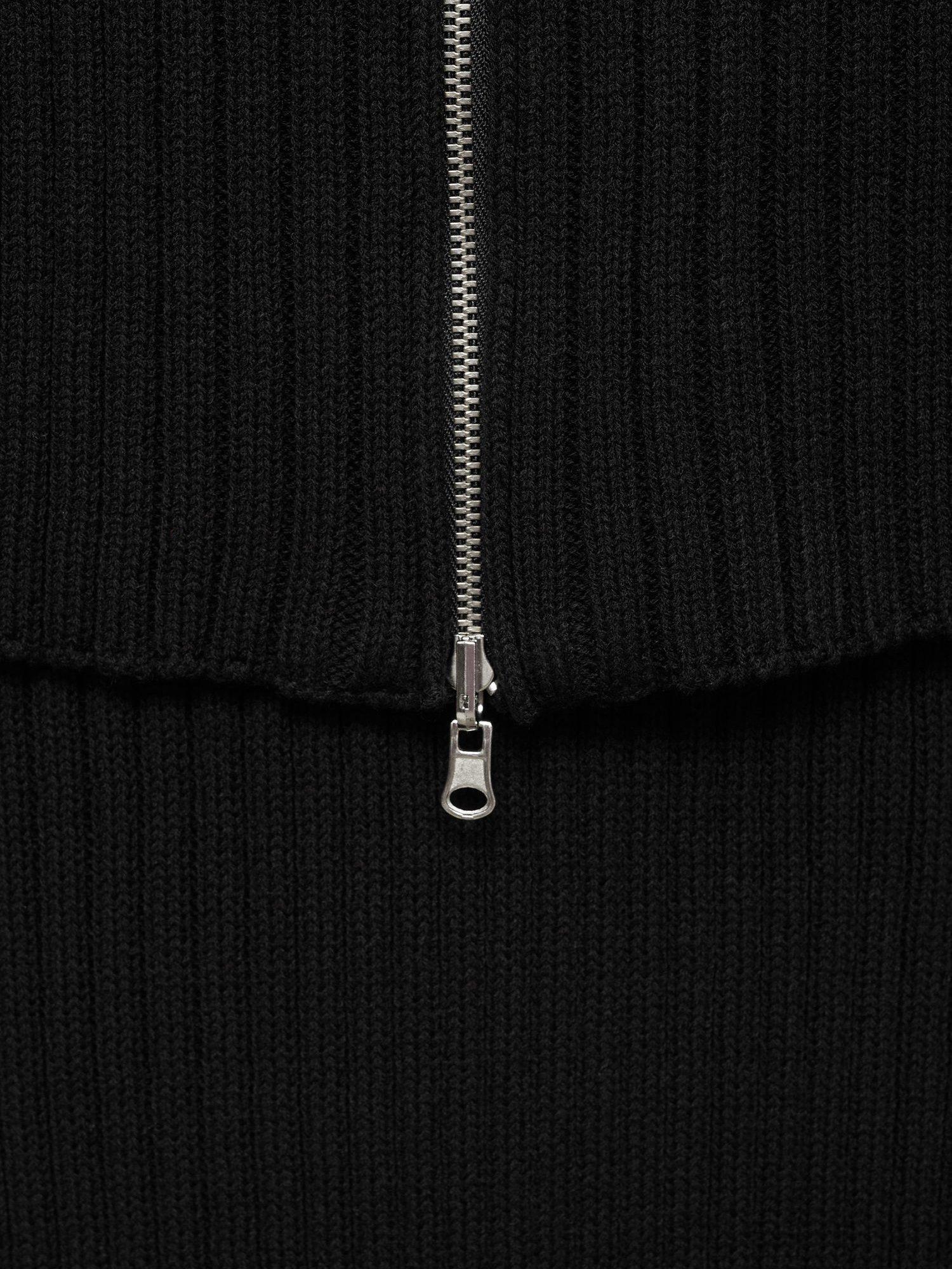 Product image 5 of 6, which shows Mango Lupe Zip Jumper Dress, Black, 8