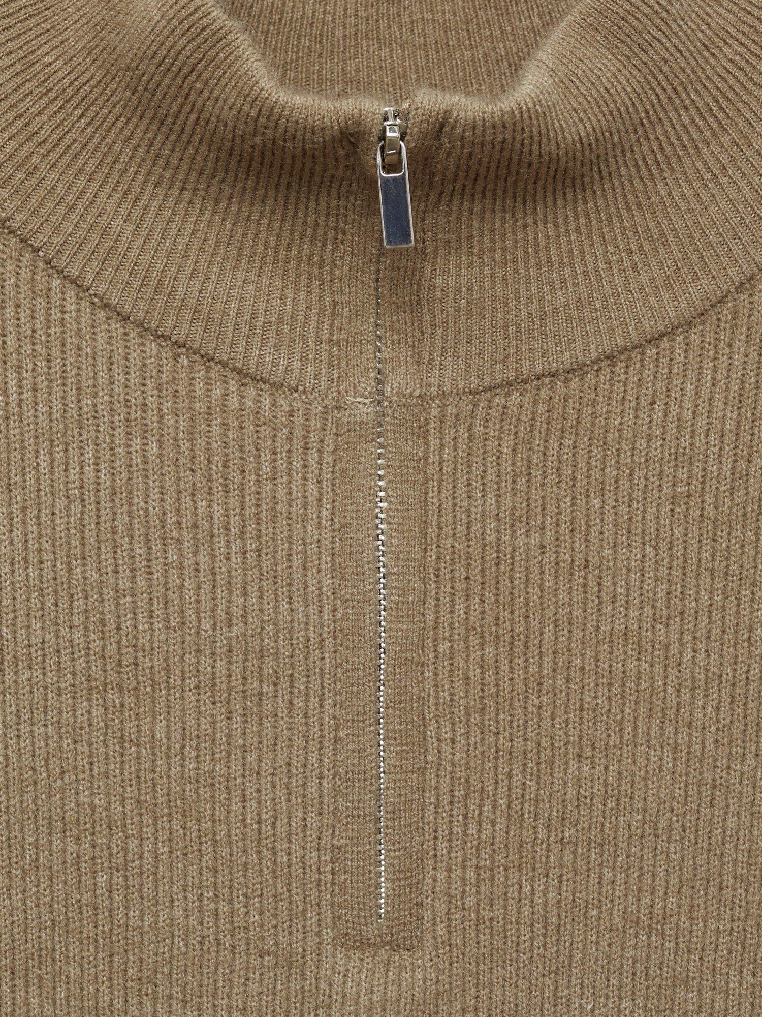 Product image 7 of 7, which shows Mango Vladi Bodycon Jumper Dress, Beige, 10