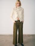 Mango Bonchini Asymmetric Knit Cardigan, Off White