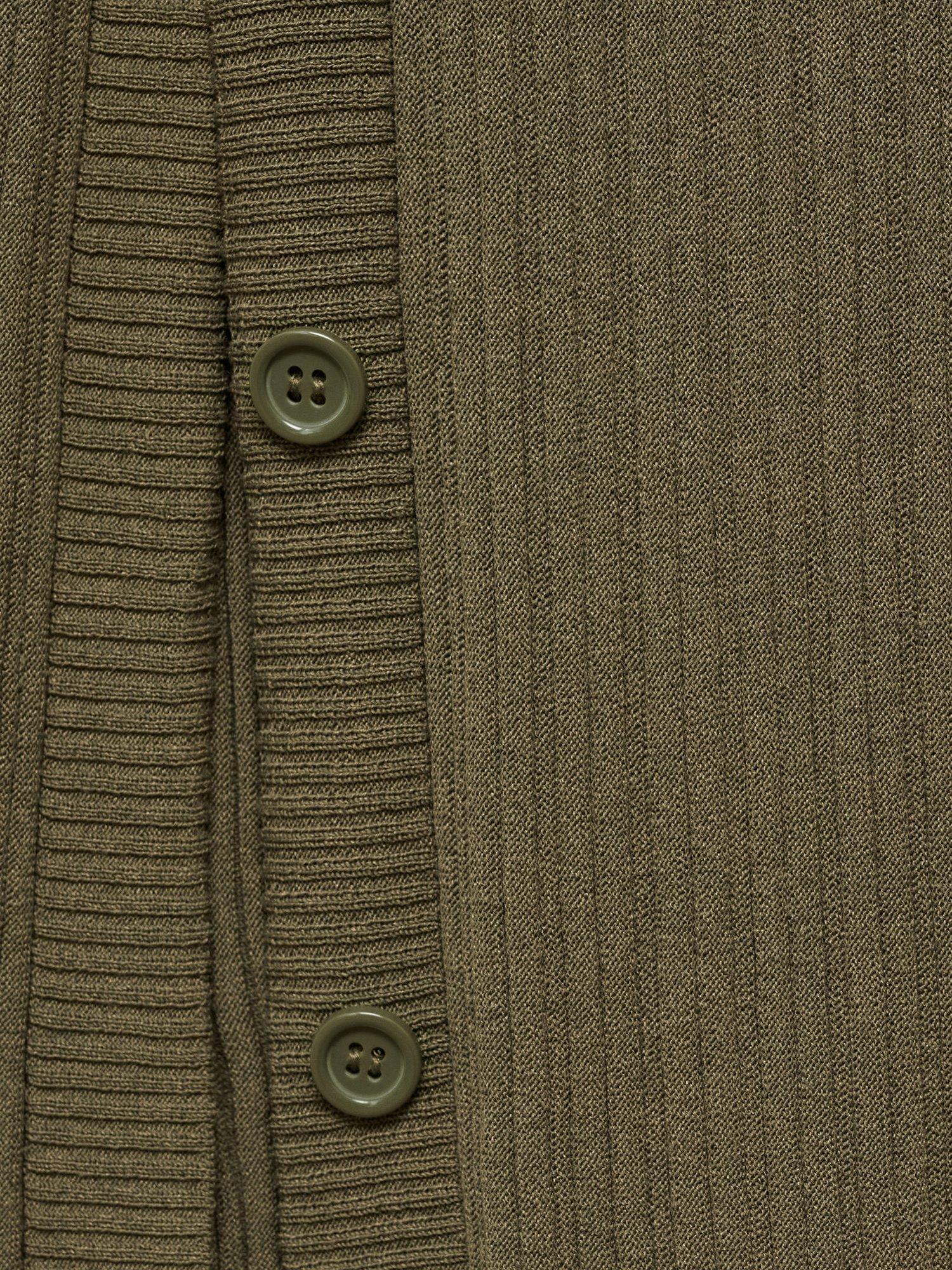 Product image 4 of 4, which shows Mango Sally Rib Knit Skirt, Khaki, L