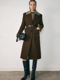 Mango Atenea Wool Rich Coat, Brown