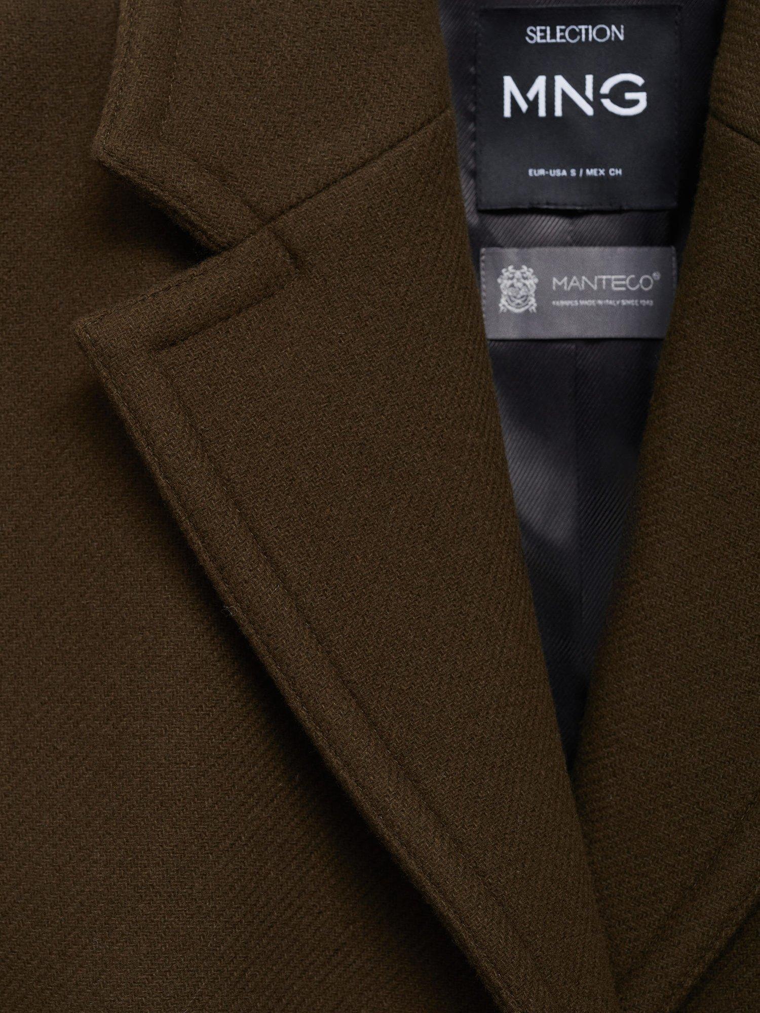 Product image 5 of 7, which shows Mango Atenea Wool Rich Coat, Brown, S