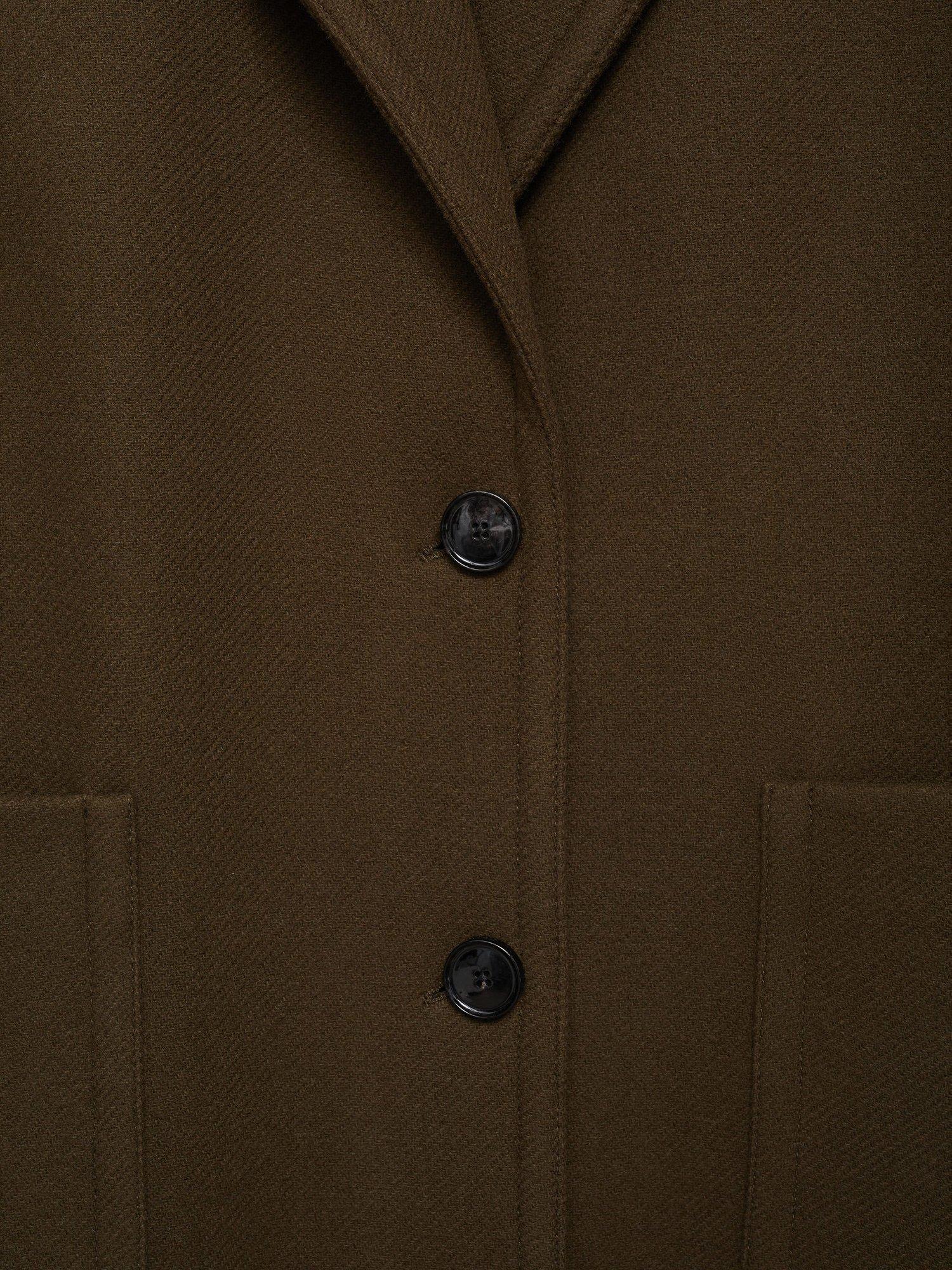 Product image 7 of 7, which shows Mango Atenea Wool Rich Coat, Brown, S