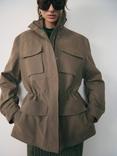 Mango Gea Utility Parka, Medium Brown