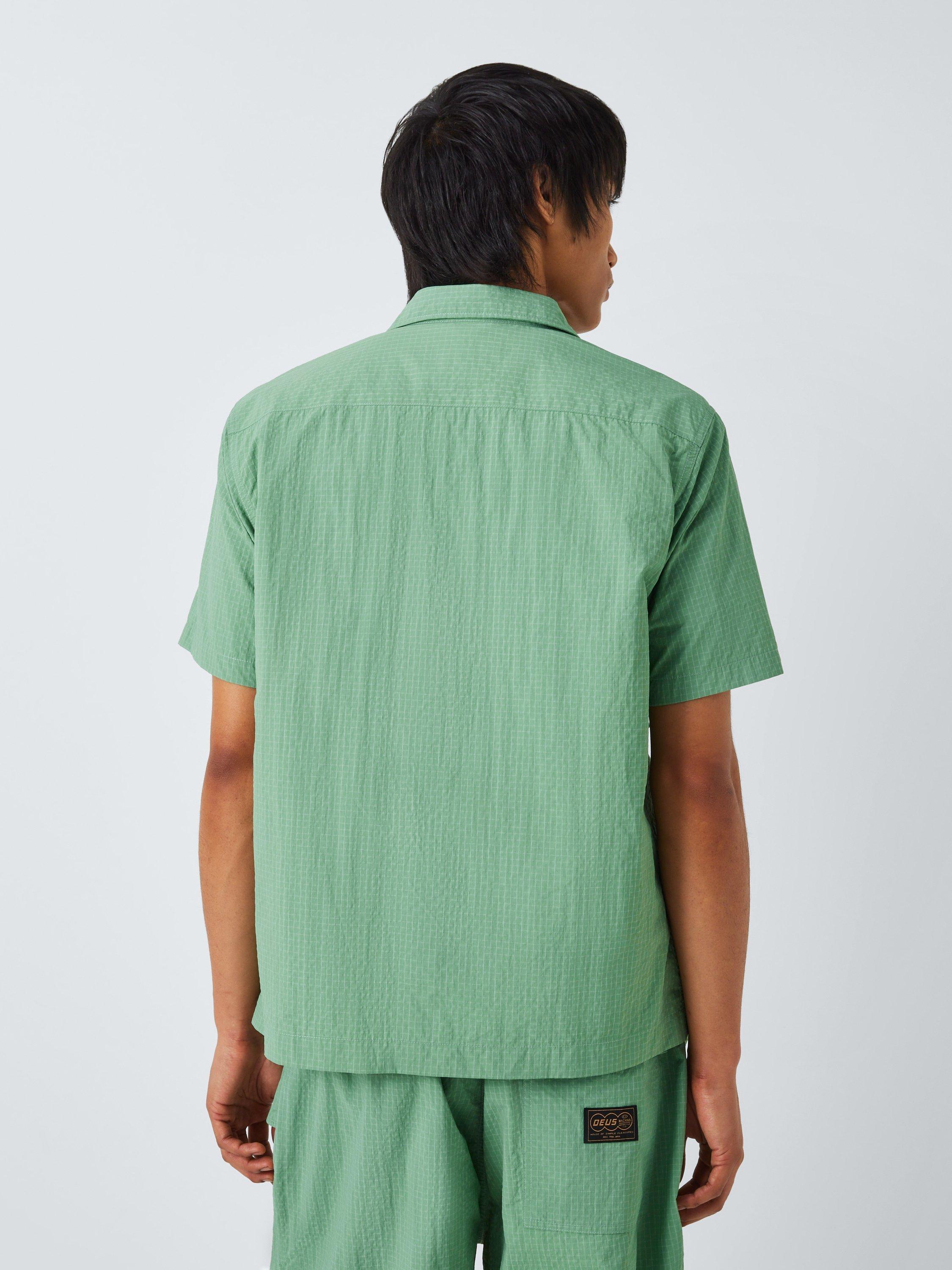 Product image 3 of 6, which shows Deus ex Machina Nile Fatigue Button Shirt, Shale Green, S