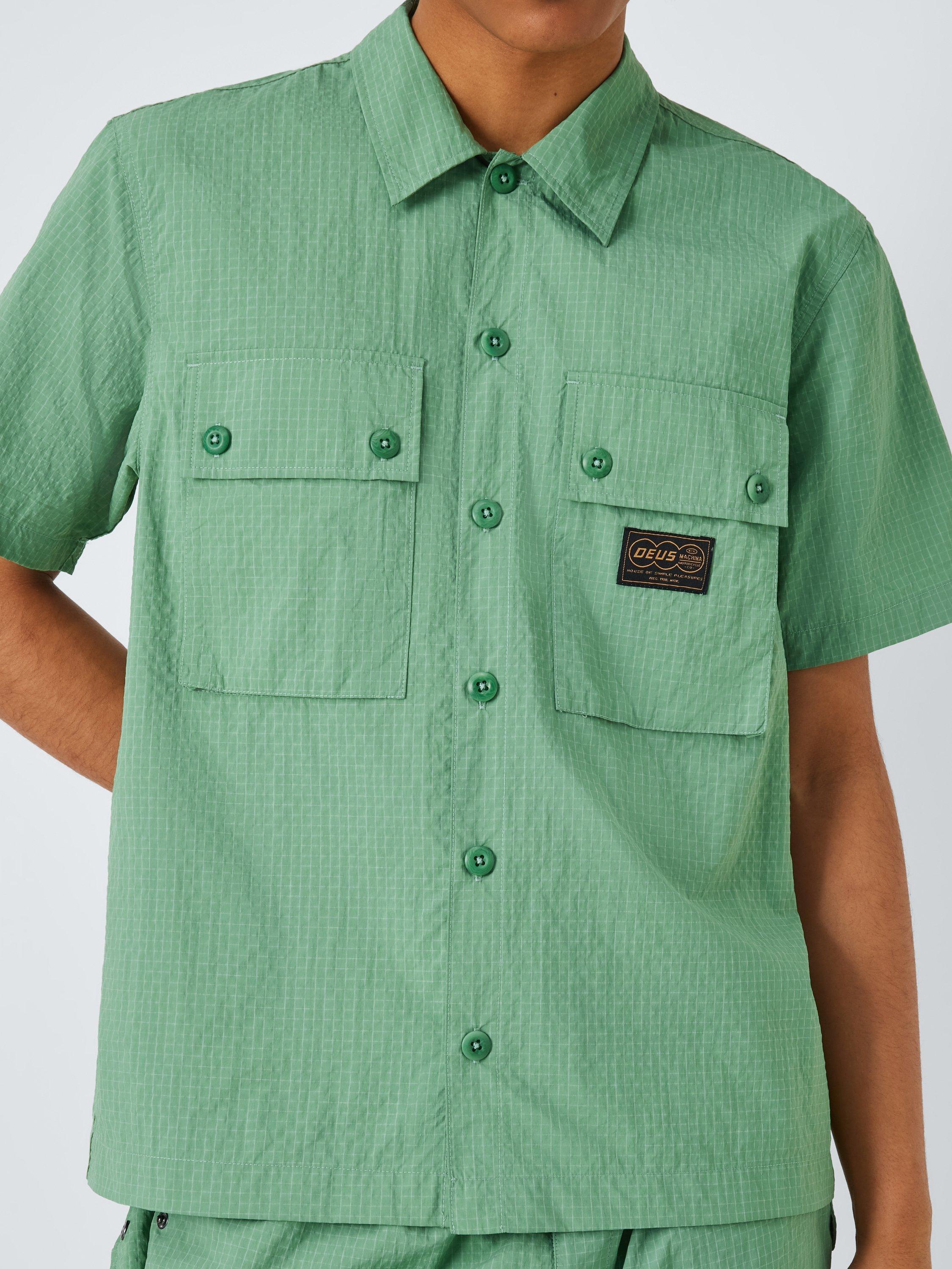 Product image 5 of 6, which shows Deus ex Machina Nile Fatigue Button Shirt, Shale Green, S