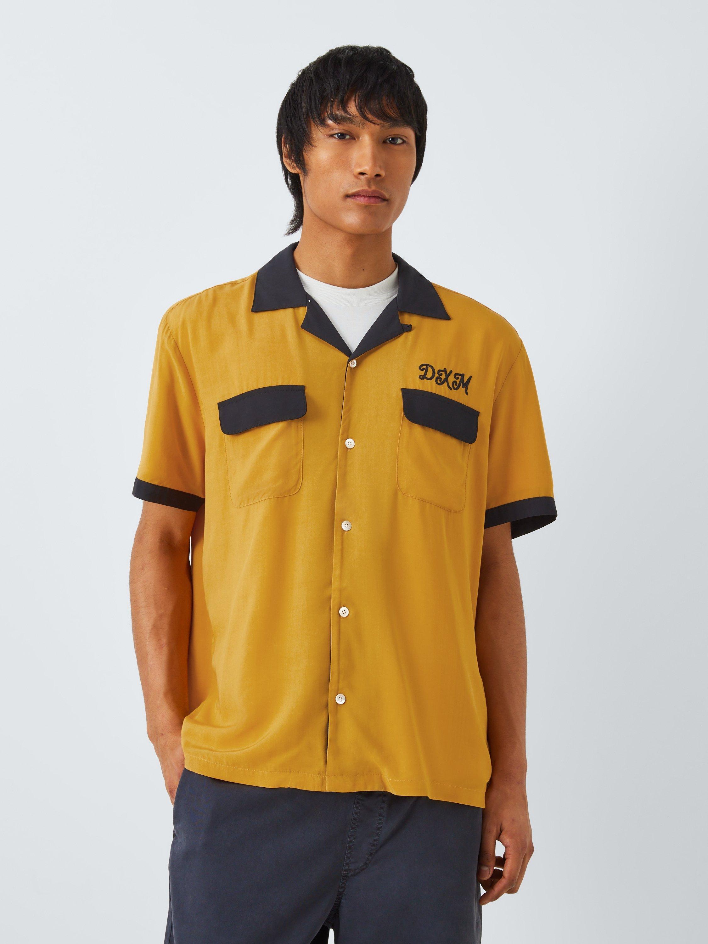 Product image 2 of 6, which shows Deus ex Machina Diablo Regular Fit Bowling Shirt, Golden Yellow, M
