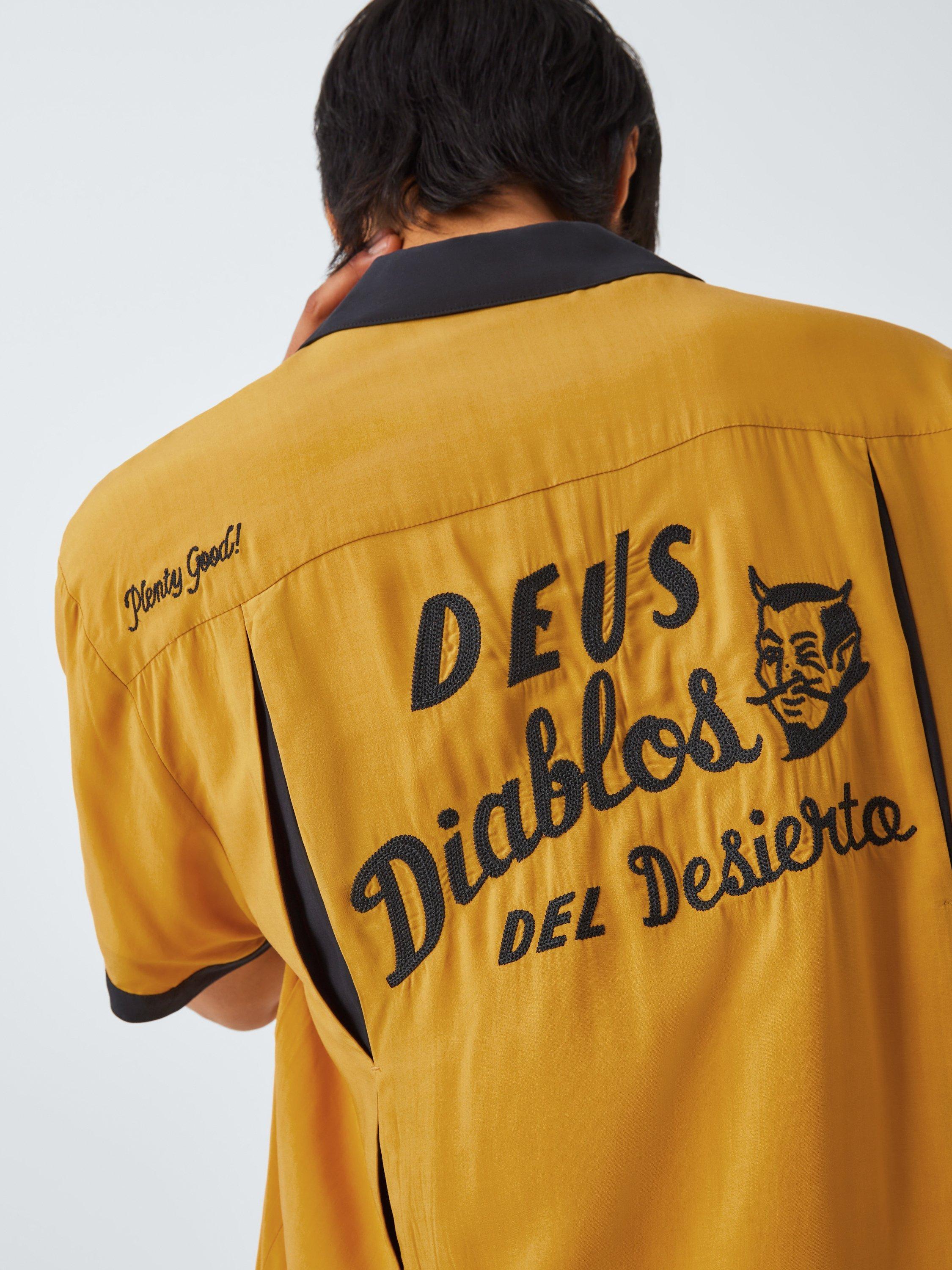 Product image 6 of 6, which shows Deus ex Machina Diablo Regular Fit Bowling Shirt, Golden Yellow, M
