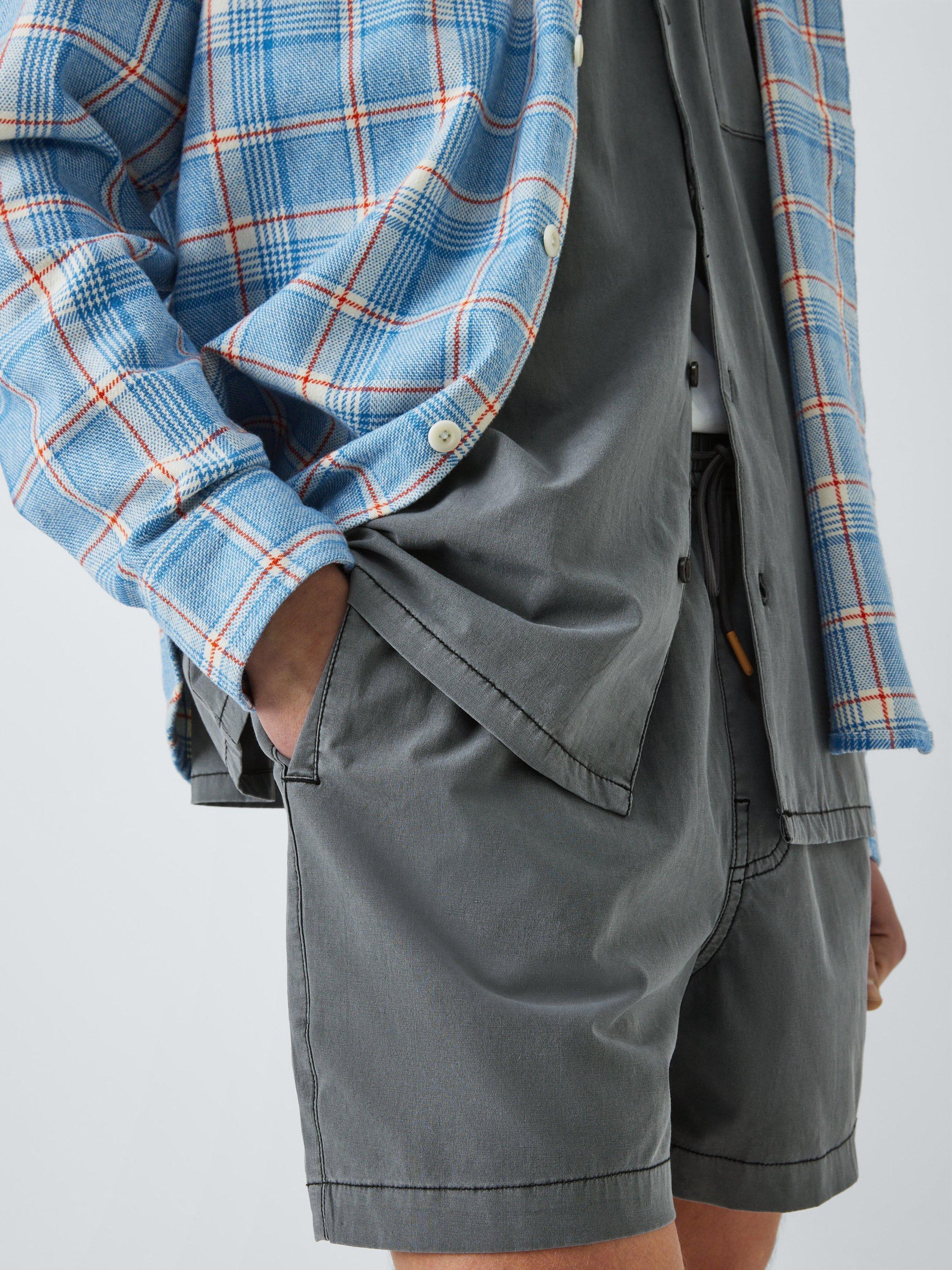 Product image 6 of 6, which shows Deus ex Machina Remi Relaxed Fit Resort Collar Short Sleeve Shirt, Anthracite, L