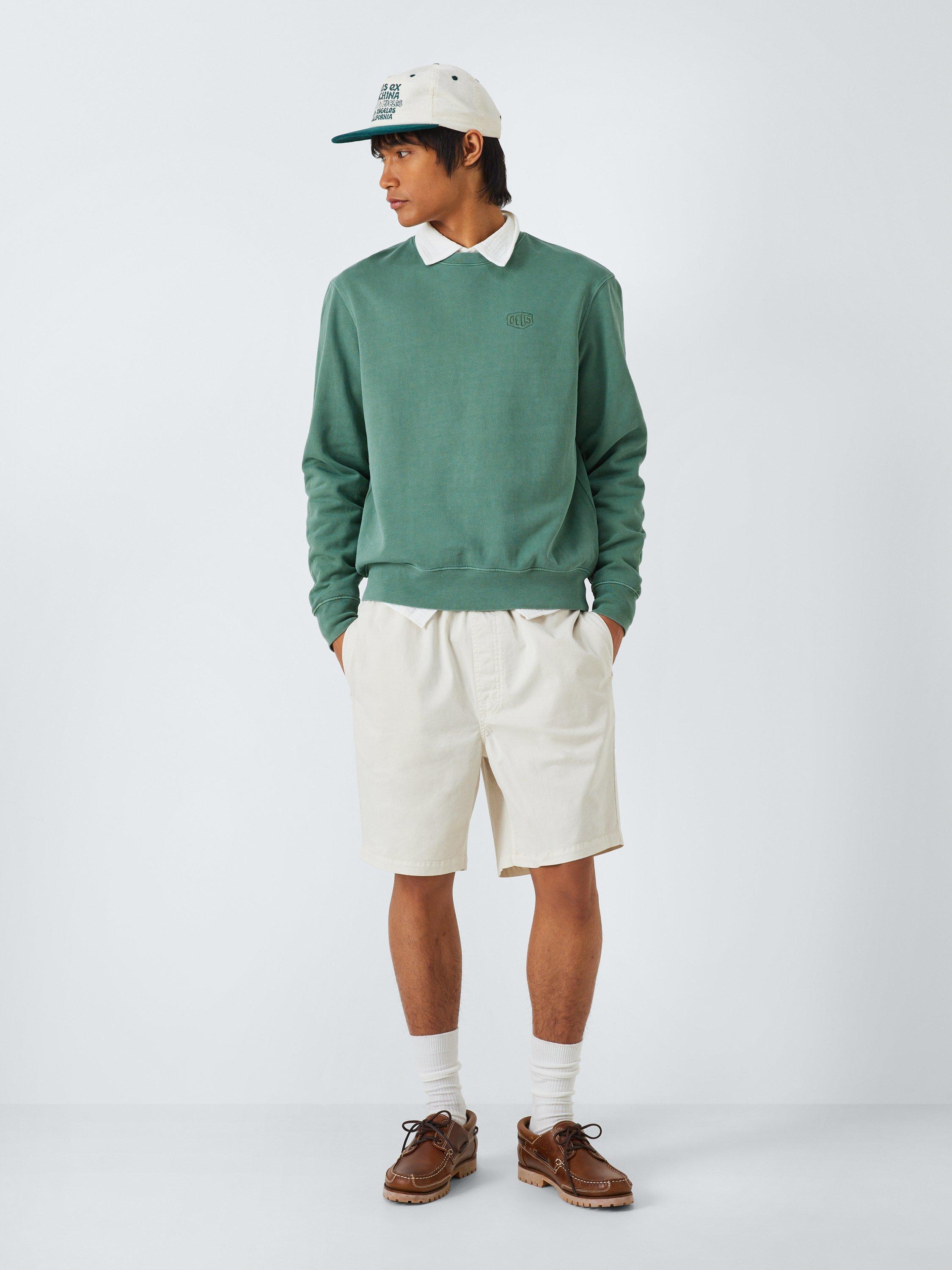 Product image 4 of 6, which shows Deus ex Machina Shield Logo Crew Neck Top, Shale Green, M
