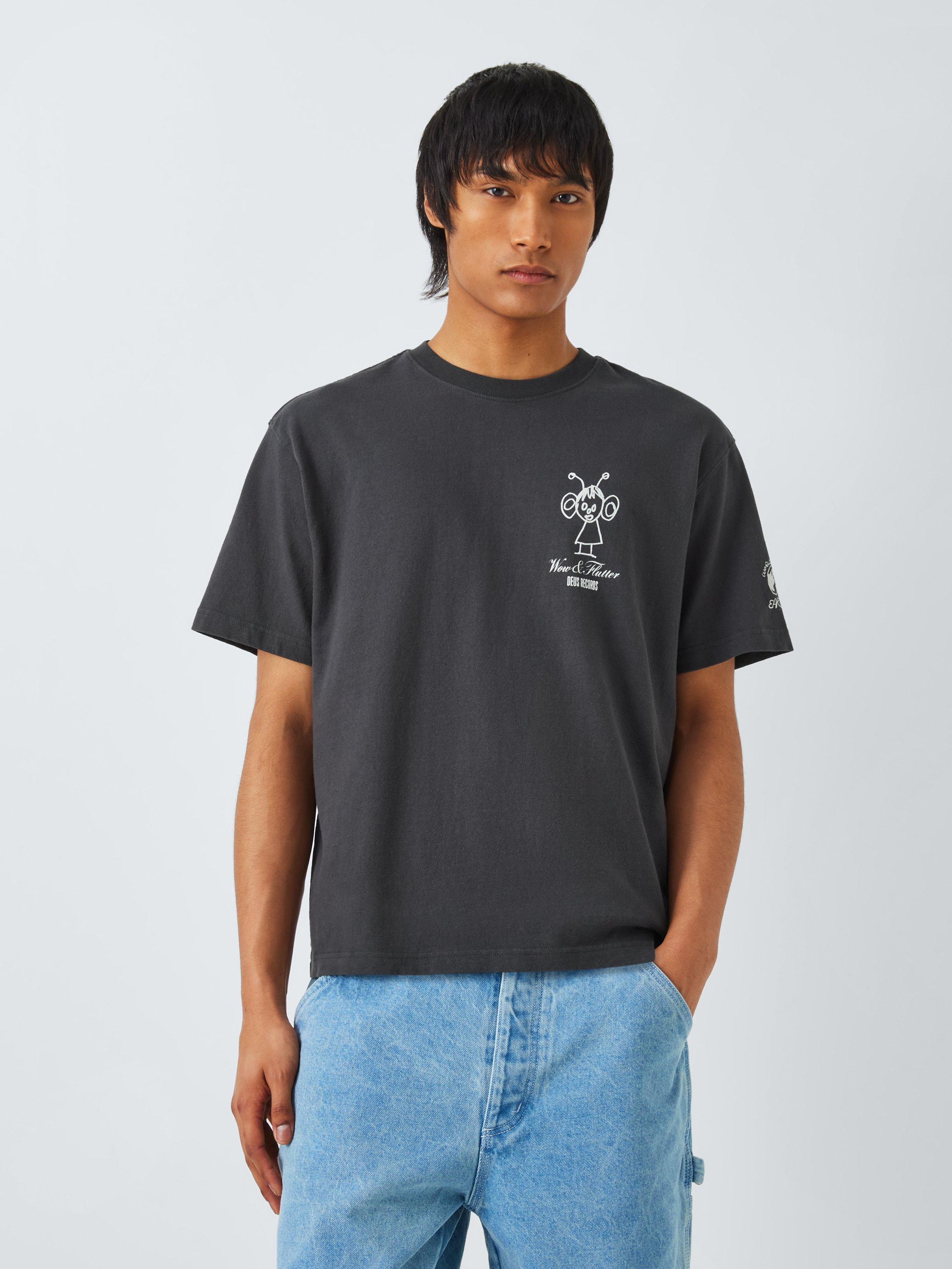 Product image 2 of 6, which shows Deus ex Machina  Sensory Overload Cotton Regular Fit Short Sleeve Graphic T-Shirt, Anthracite, S