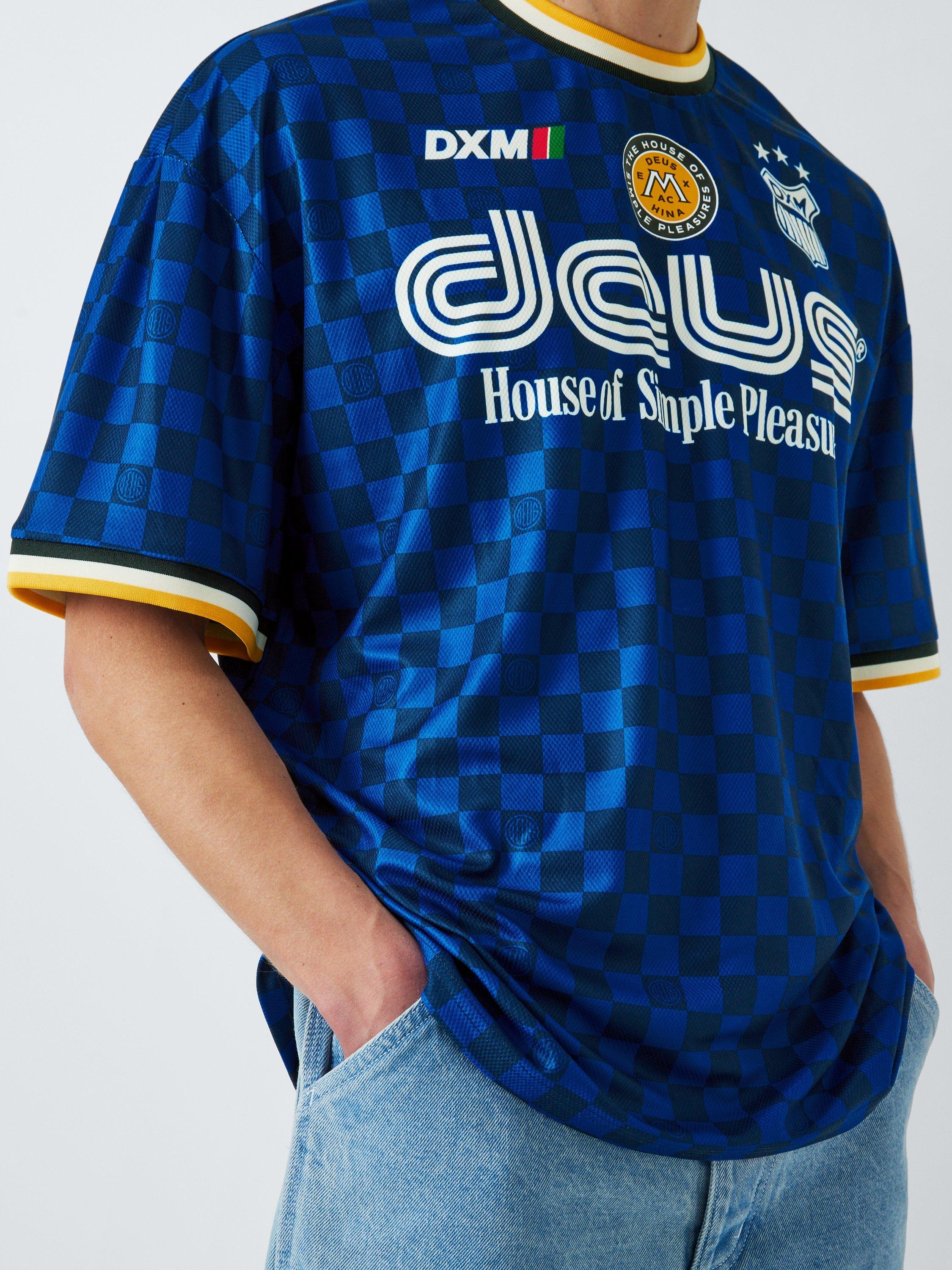 Product image 6 of 6, which shows Deus ex Machina Regular Fit Short Sleeve Moto Jersey Top, Lapis Blue, M