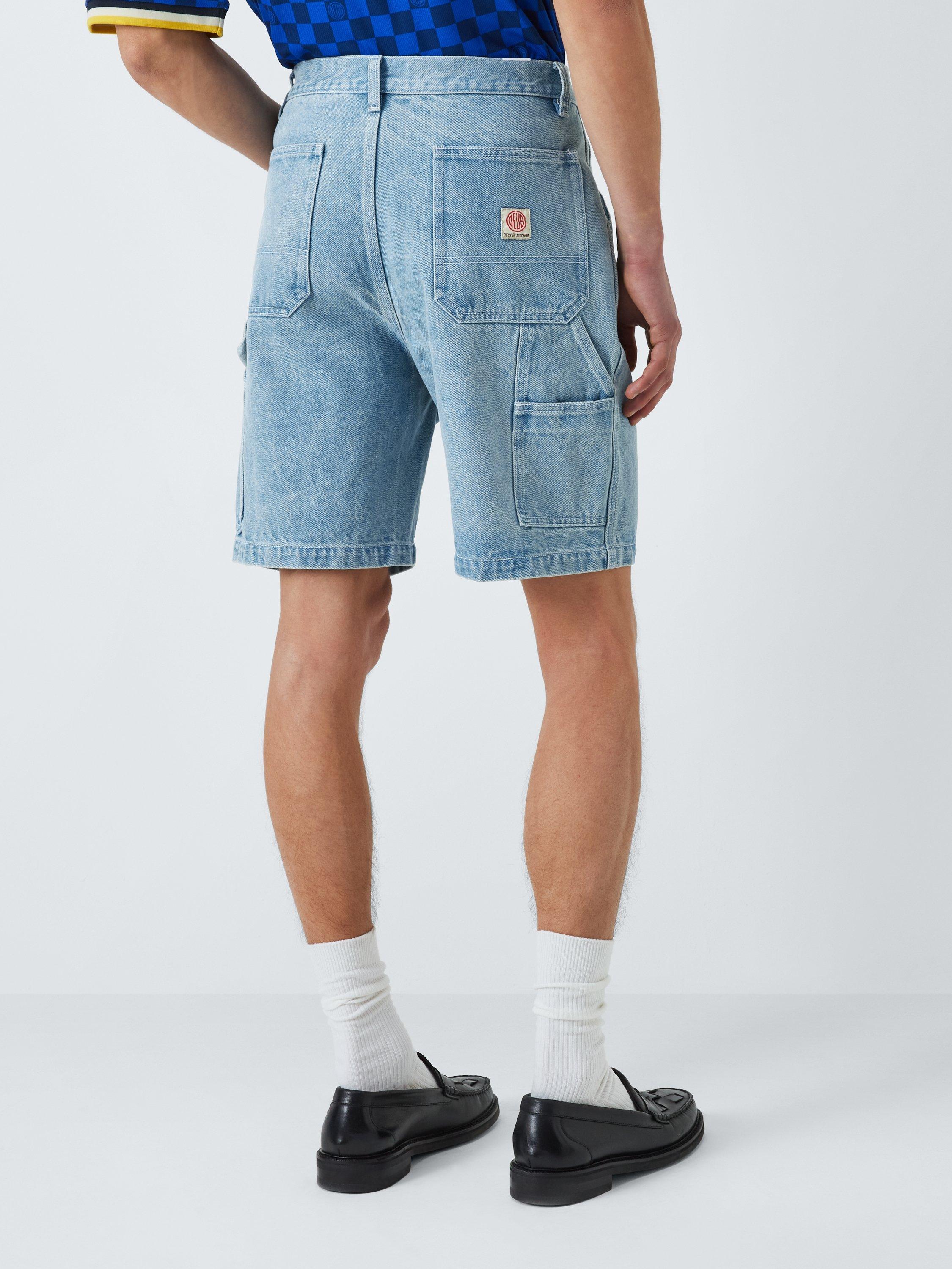 Product image 2 of 6, which shows Deus ex Machina Big Fella Denim Shorts, Lt Stone, S
