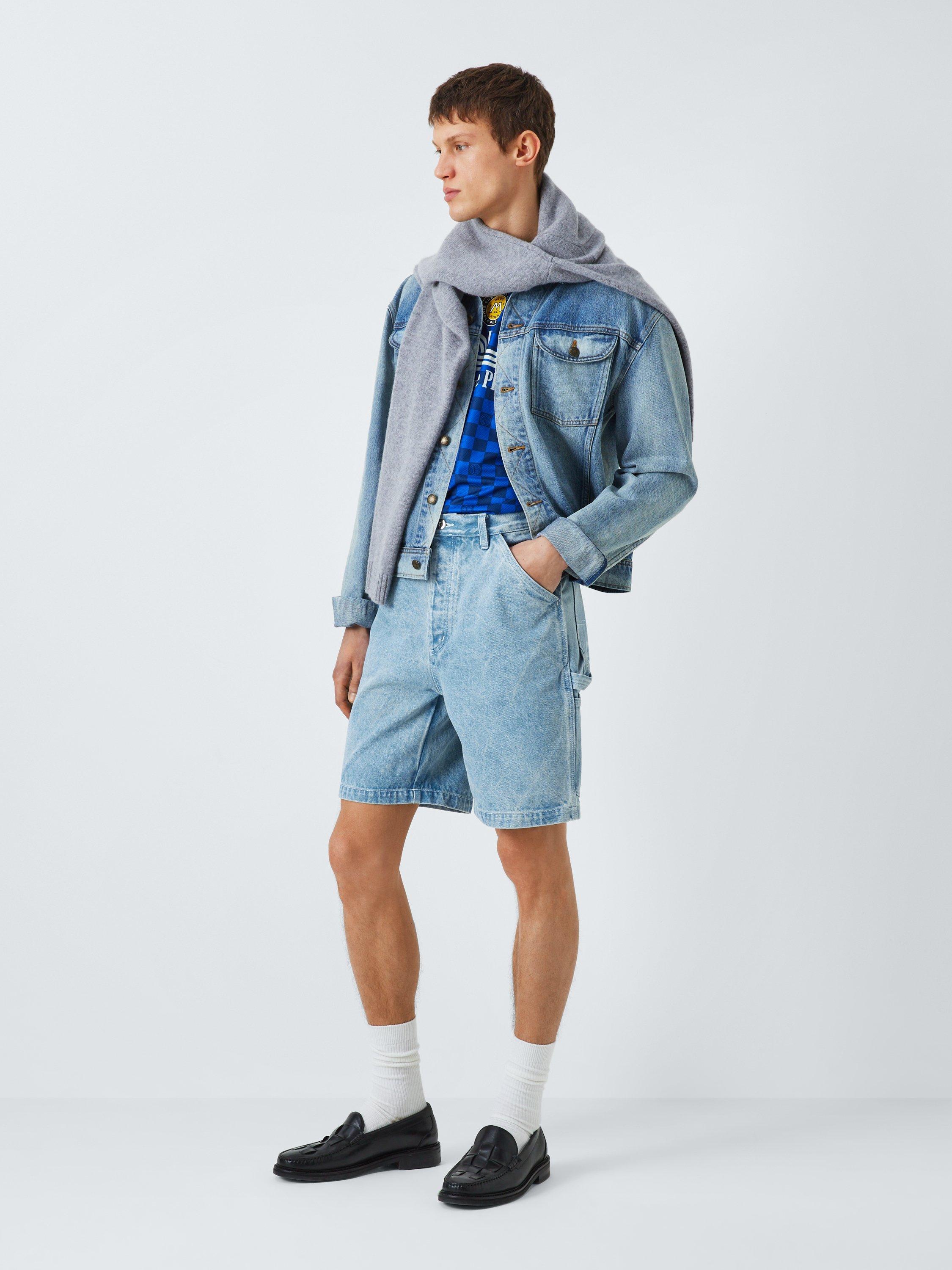 Product image 3 of 6, which shows Deus ex Machina Big Fella Denim Shorts, Lt Stone, S