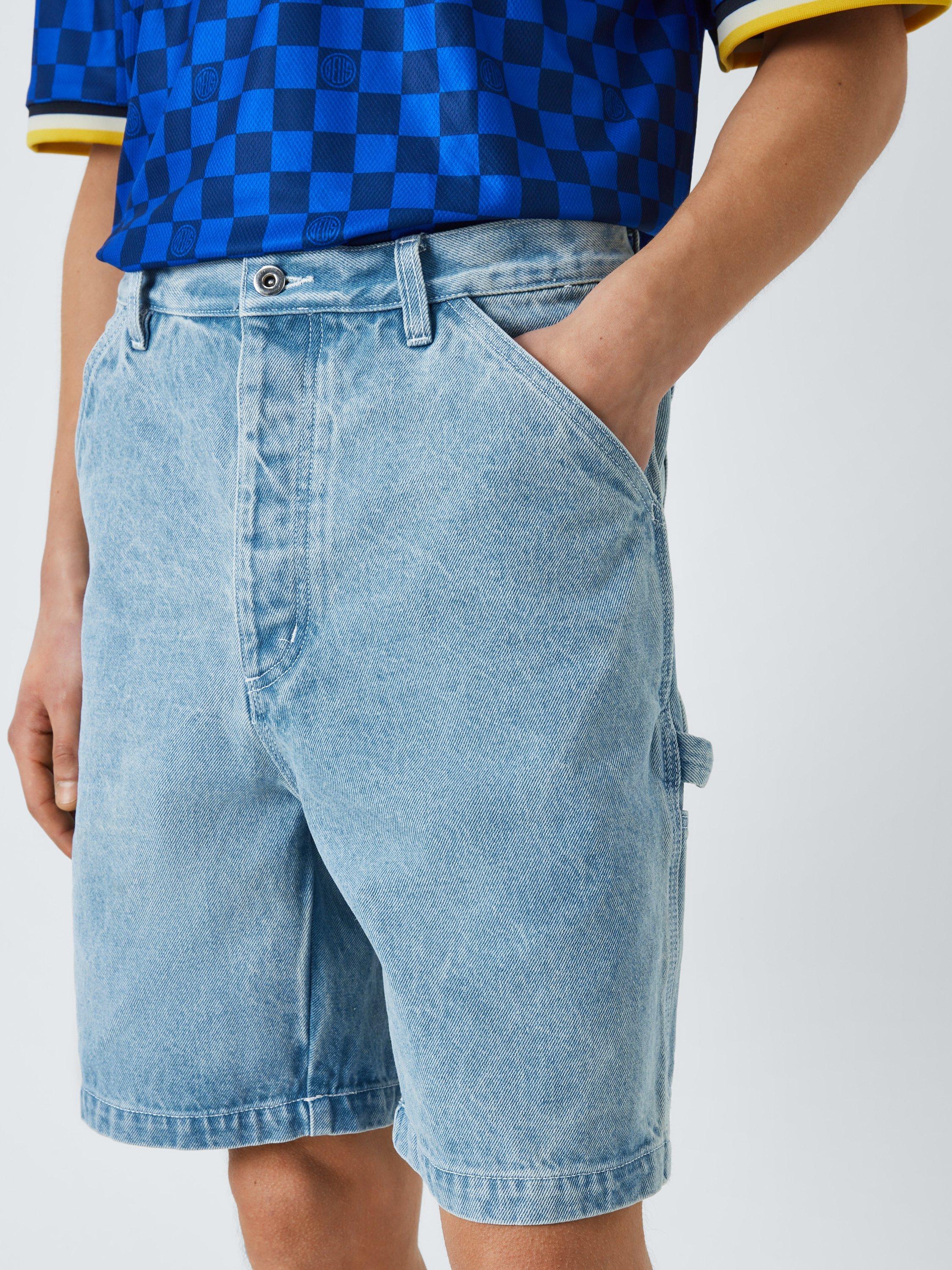 Product image 5 of 6, which shows Deus ex Machina Big Fella Denim Shorts, Lt Stone, S