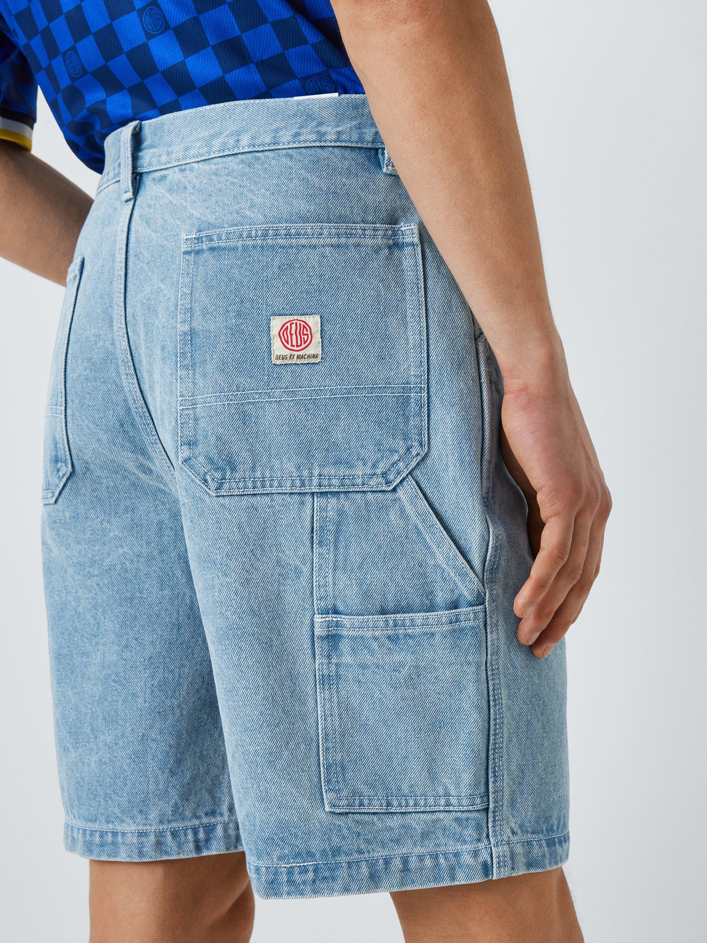 Product image 6 of 6, which shows Deus ex Machina Big Fella Denim Shorts, Lt Stone, S