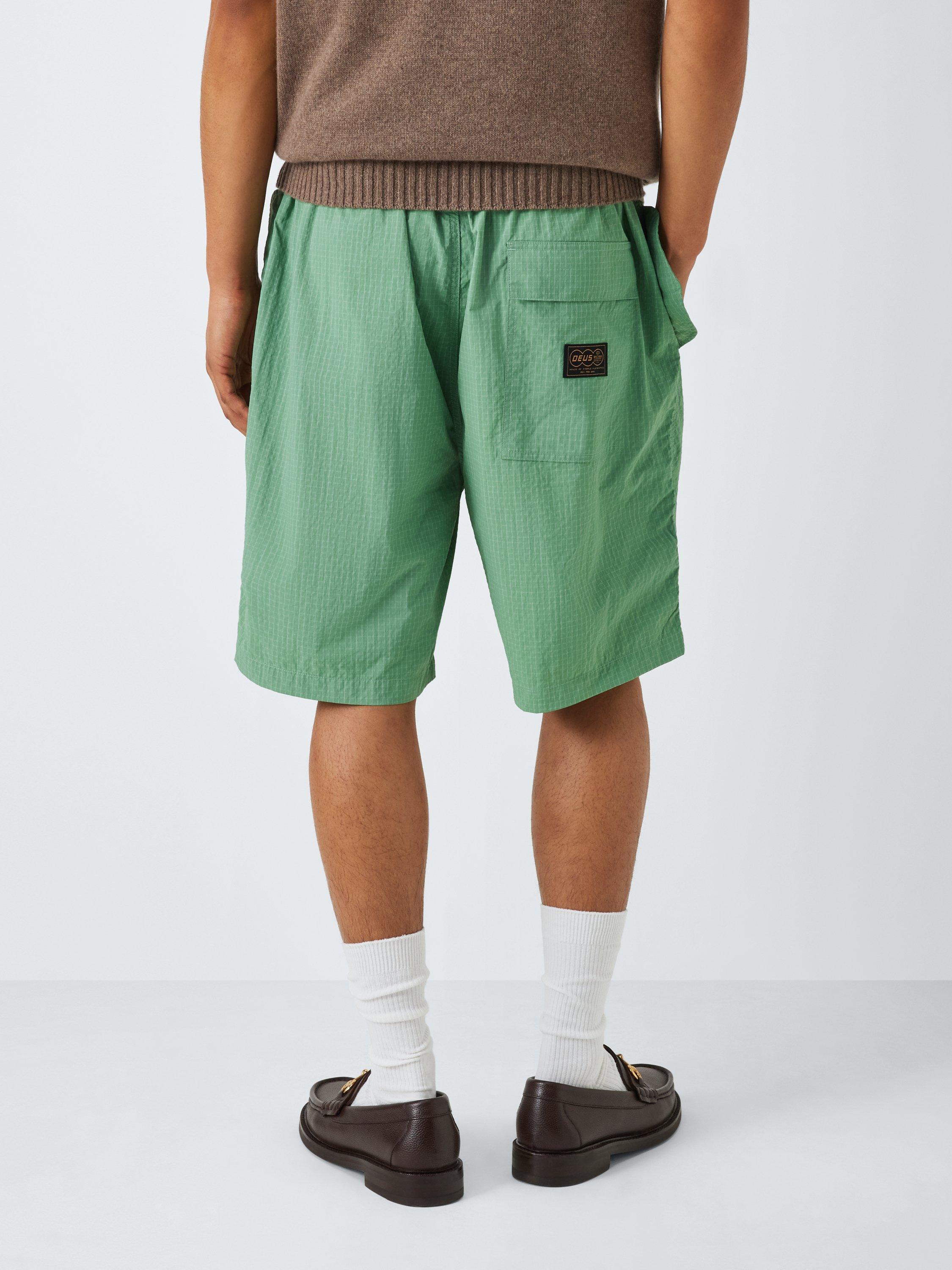 Product image 3 of 6, which shows Deus ex Machina Remi Ripstop Parachute Shorts, Shale Green, M