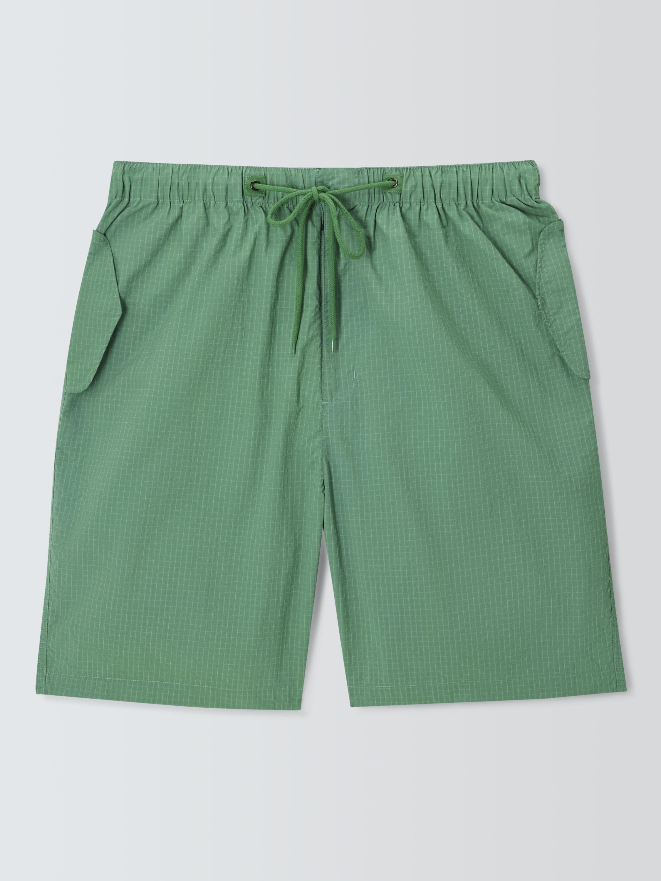 Product image 1 of 6, which shows Deus ex Machina Remi Ripstop Parachute Shorts, Shale Green, M