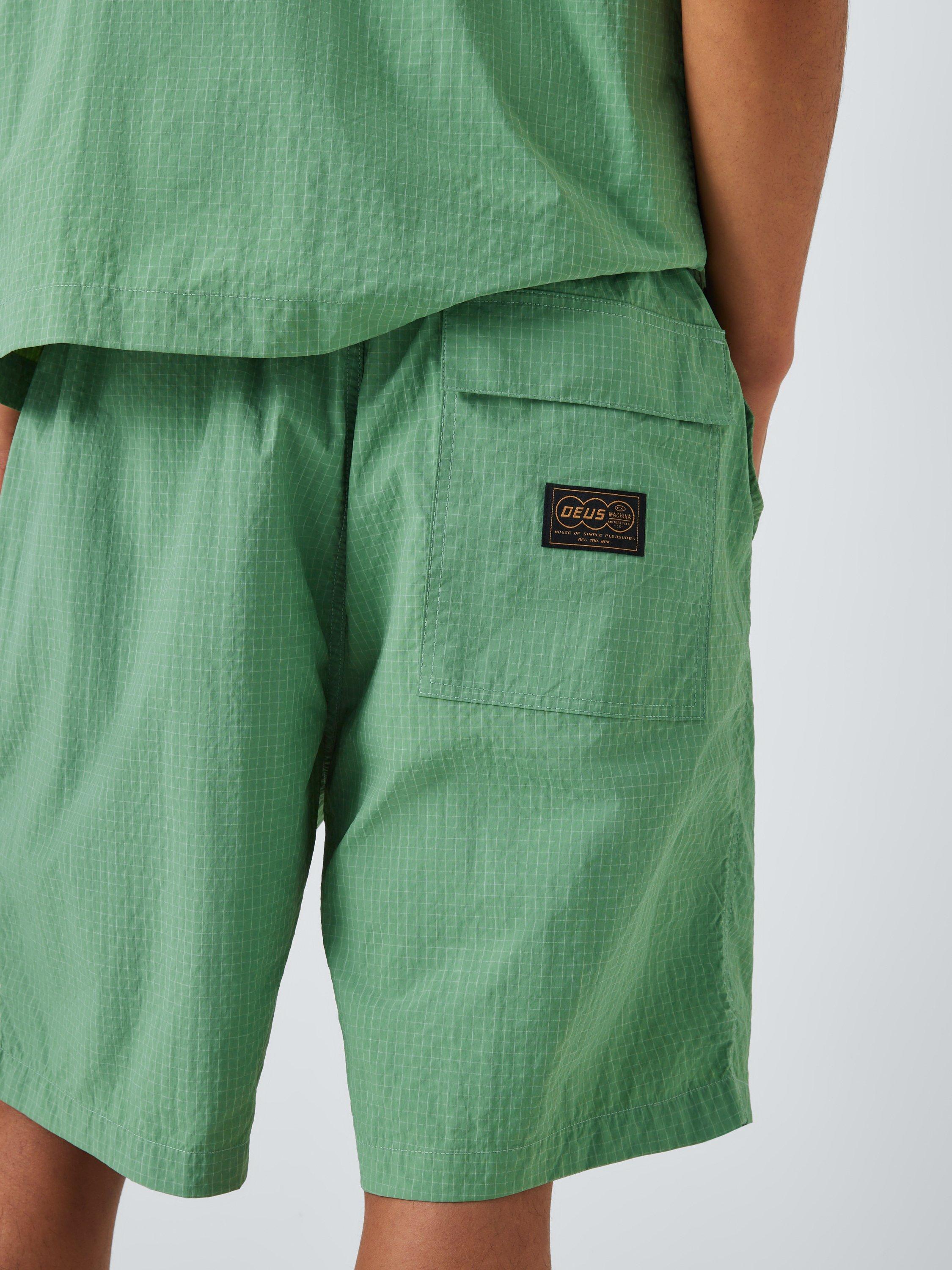 Product image 6 of 6, which shows Deus ex Machina Remi Ripstop Parachute Shorts, Shale Green, M