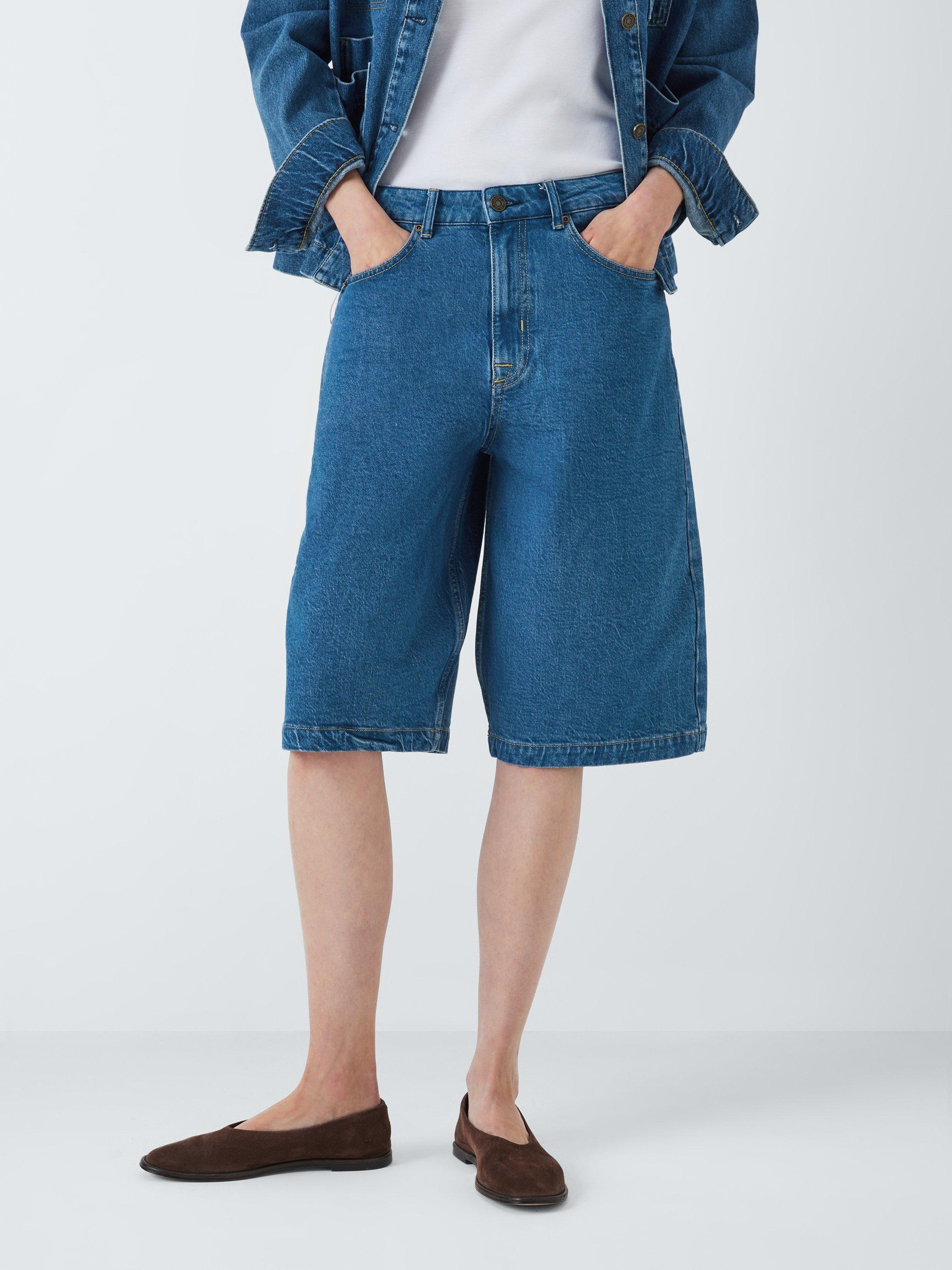 Product image 1 of 6, which shows John Lewis Denim Jort, Blue Light Wash, 8