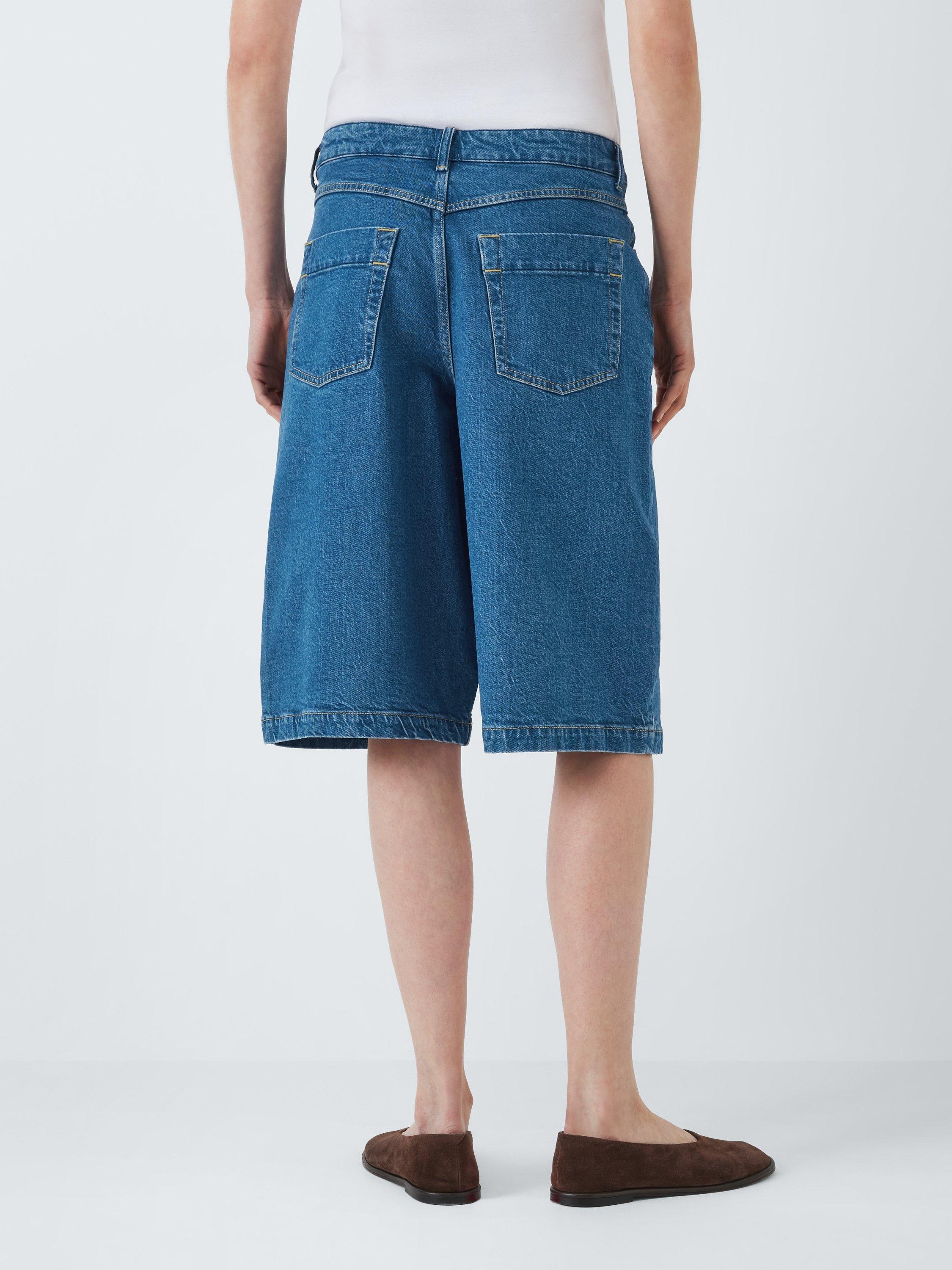 Product image 2 of 6, which shows John Lewis Denim Jort, Blue Light Wash, 8