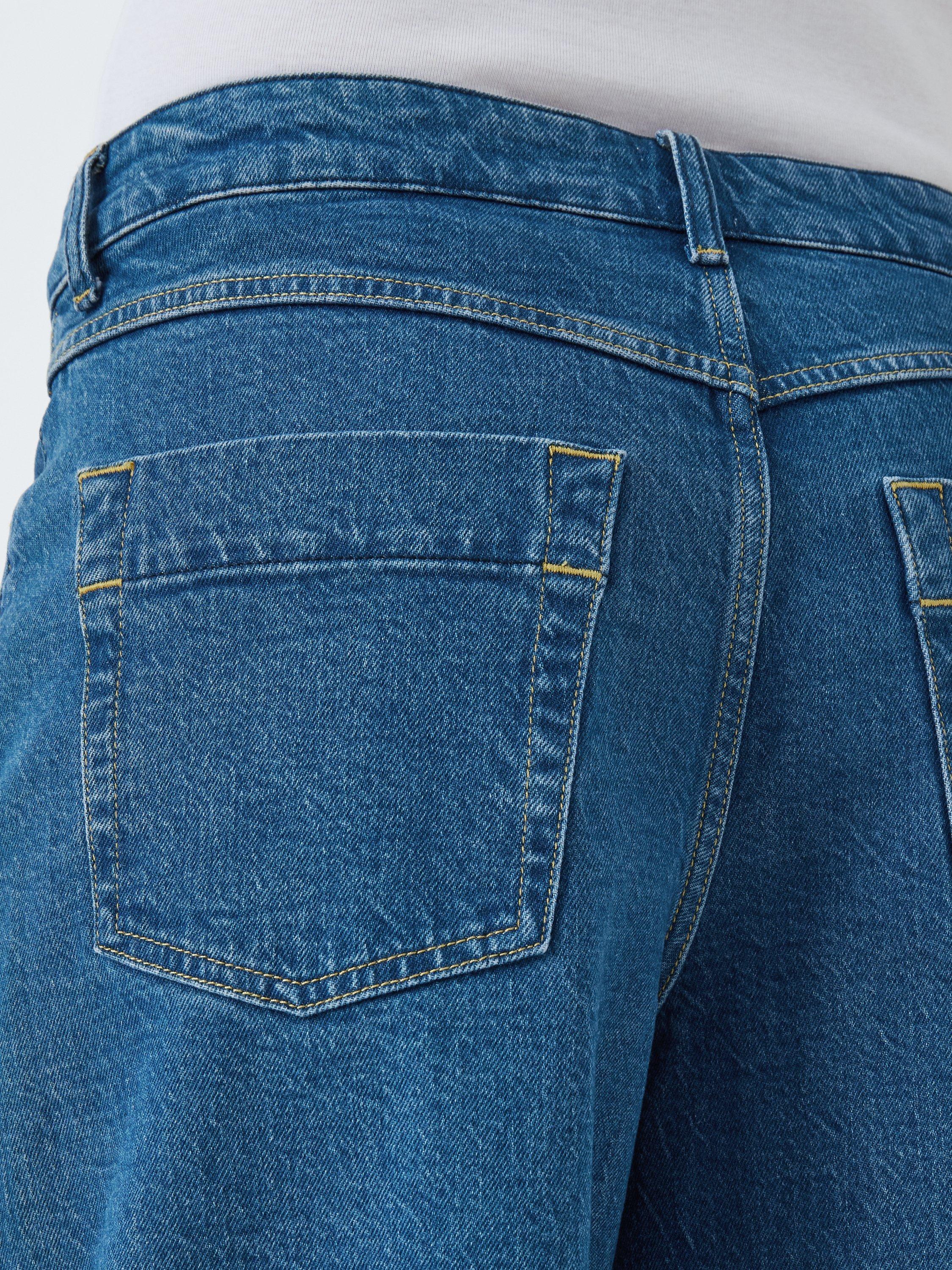 Product image 6 of 6, which shows John Lewis Denim Jort, Blue Light Wash, 8