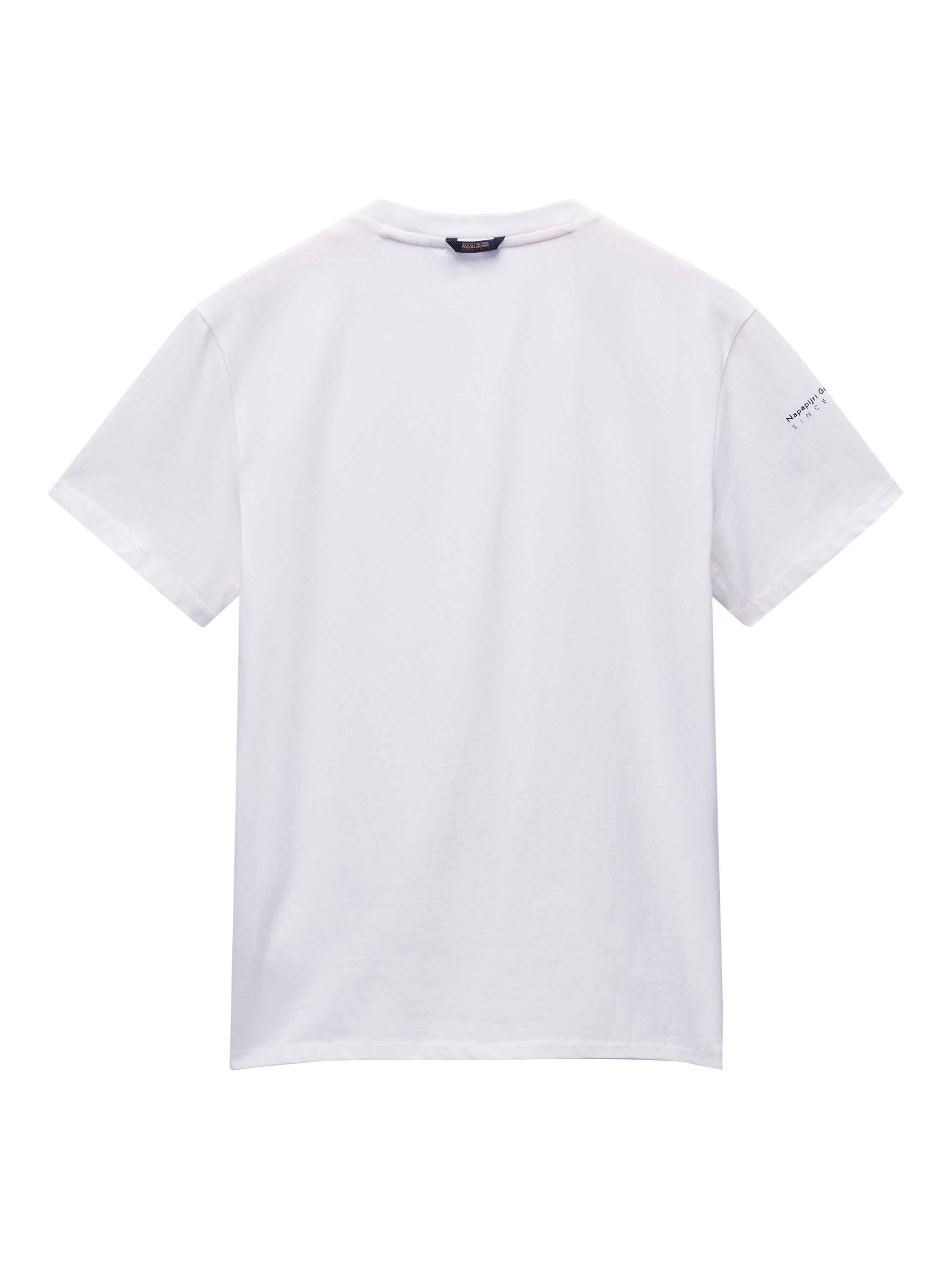 Product image 2 of 6, which shows Napapijri Badge Cotton Short Sleeve T-Shirt, White Heron, S