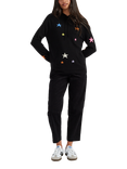 Chinti & Parker Stars Wool Rich Hoodie, Black/Multi