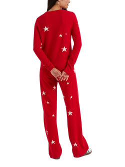 Chinti & Parker Stars Wool Rich Jumper - view 2, Velvet Red
