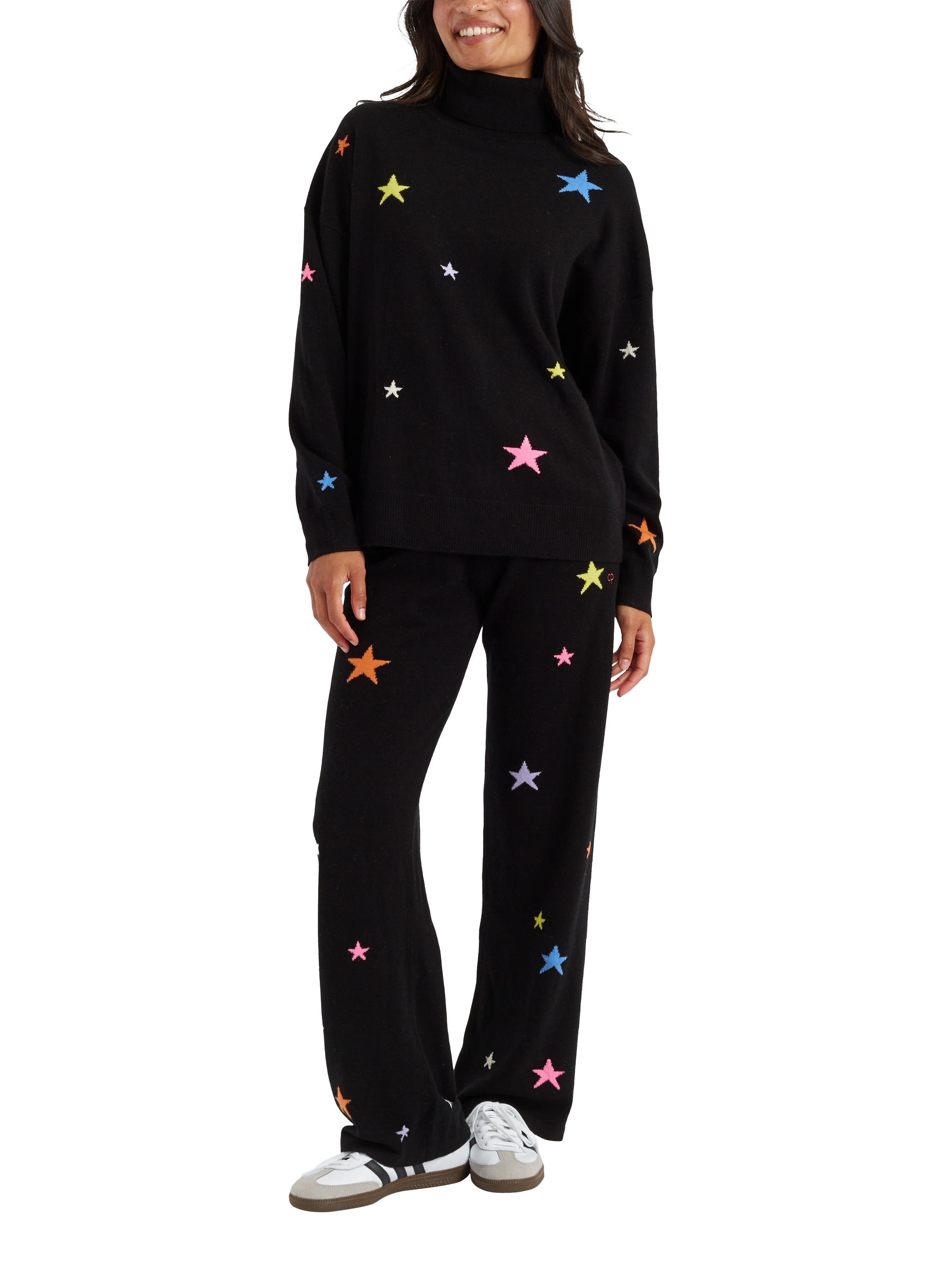 Chinti & Parker Stars Wool Rich Roll Neck Jumper