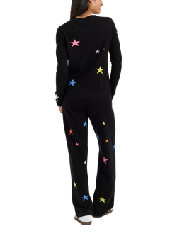 Chinti & Parker Stars Wool Rich Jumper - view 2, Black/Multi