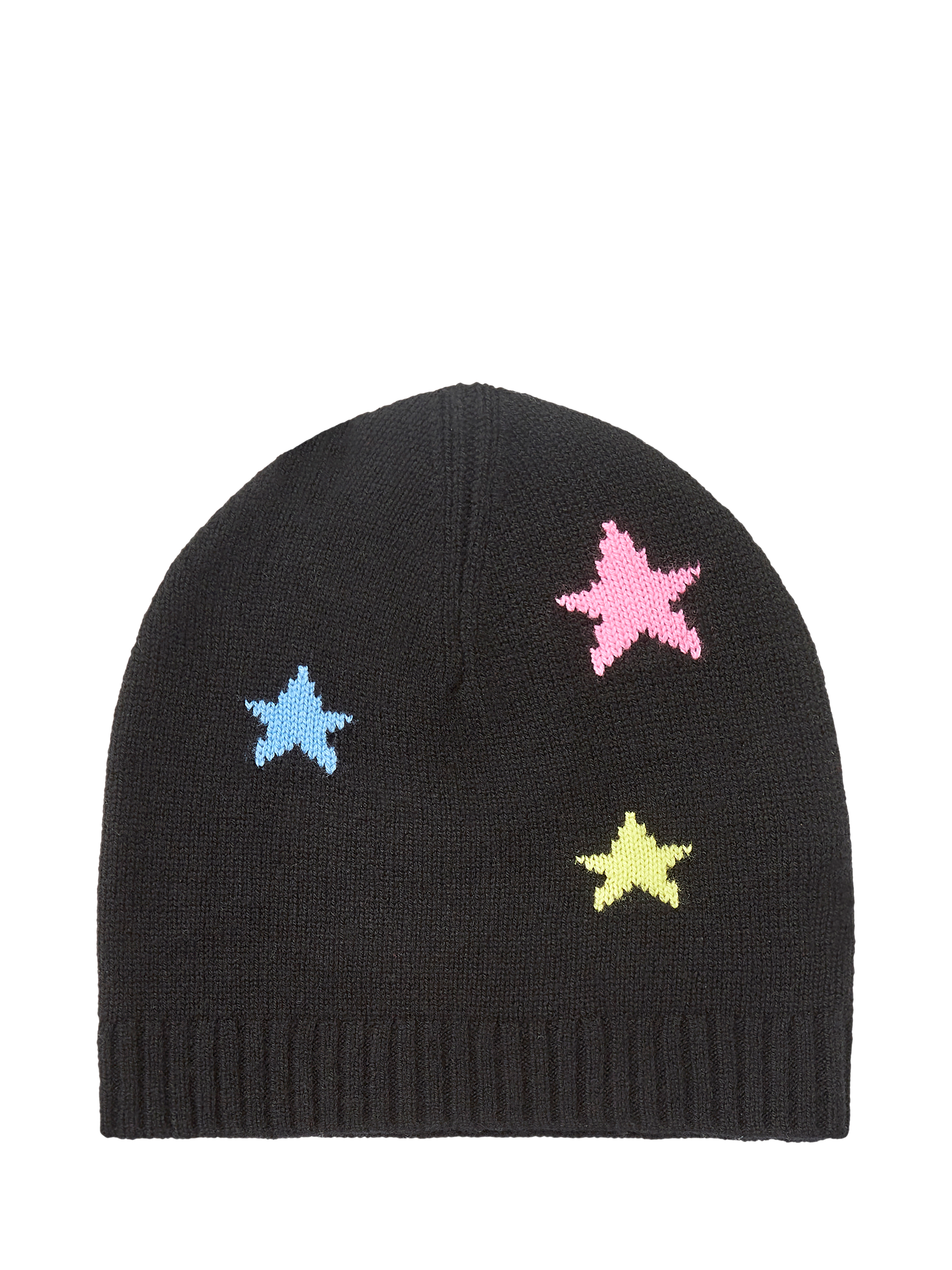 Chinti & Parker Wool Cashmere Star Beanie, Black/Multi