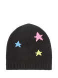 Chinti & Parker Wool Cashmere Star Beanie, Black/Multi