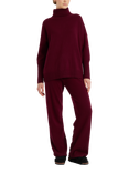 Chinti & Parker Relaxed Polo Pure Cashmere Jumper, Claret