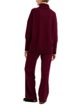 Chinti & Parker Relaxed Polo Pure Cashmere Jumper, Claret