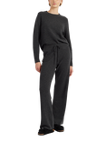 Chinti & Parker Pure Cashmere Wide Leg Trousers, Charcoal